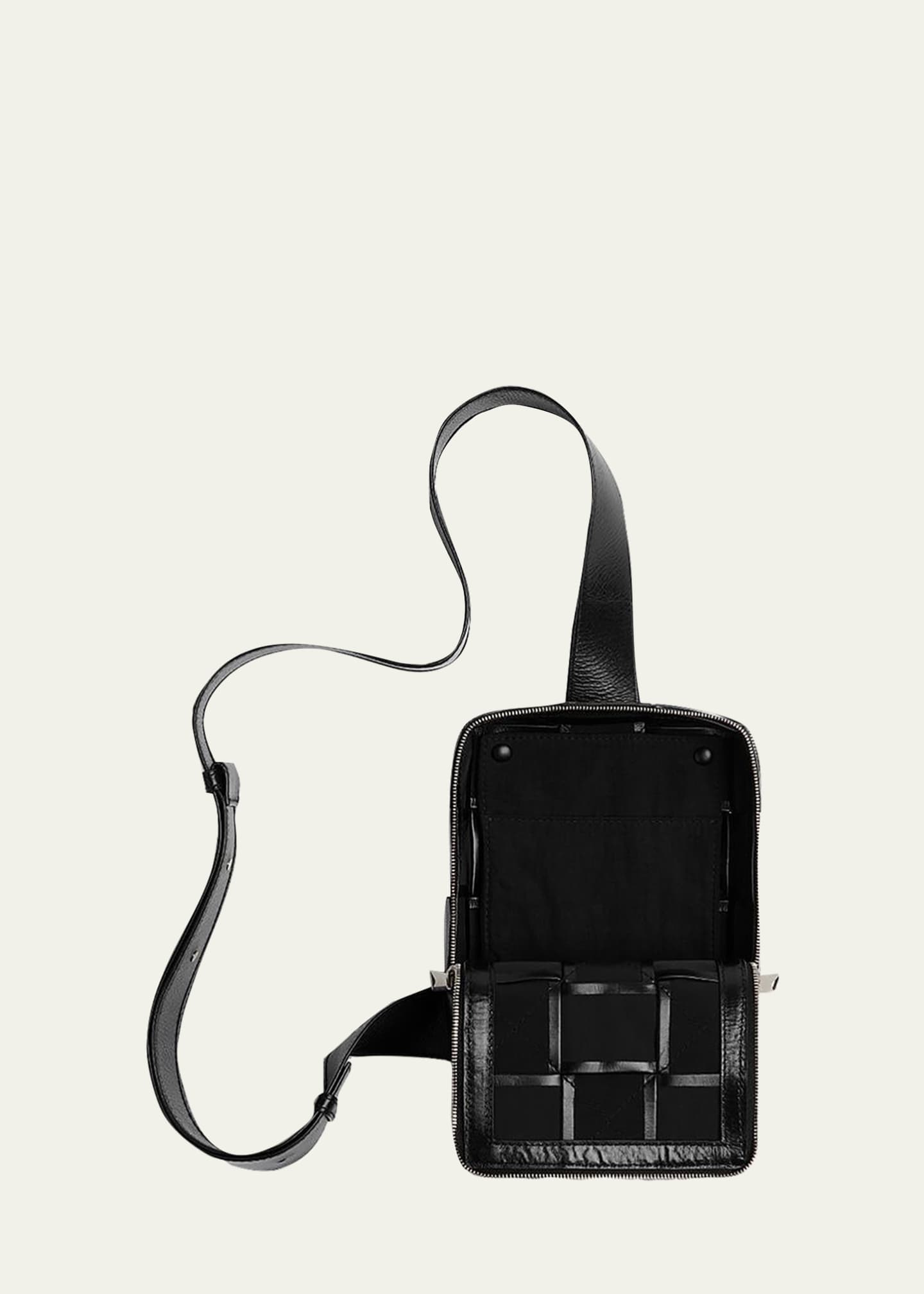 Bottega Veneta® Men's Mini Cassette Cross-Body Bag in Black. Shop