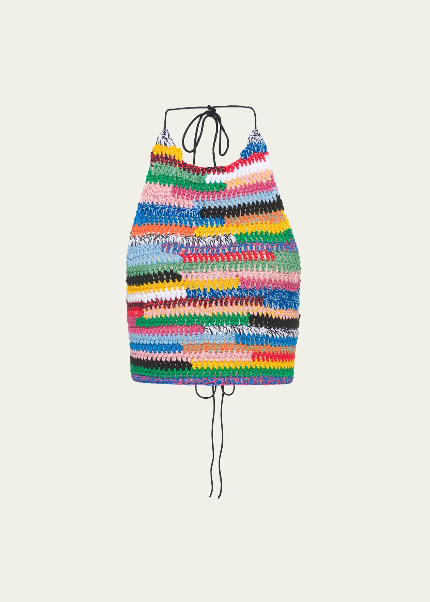 Miu Miu Crochet Halter Crop Top Bergdorf Goodman