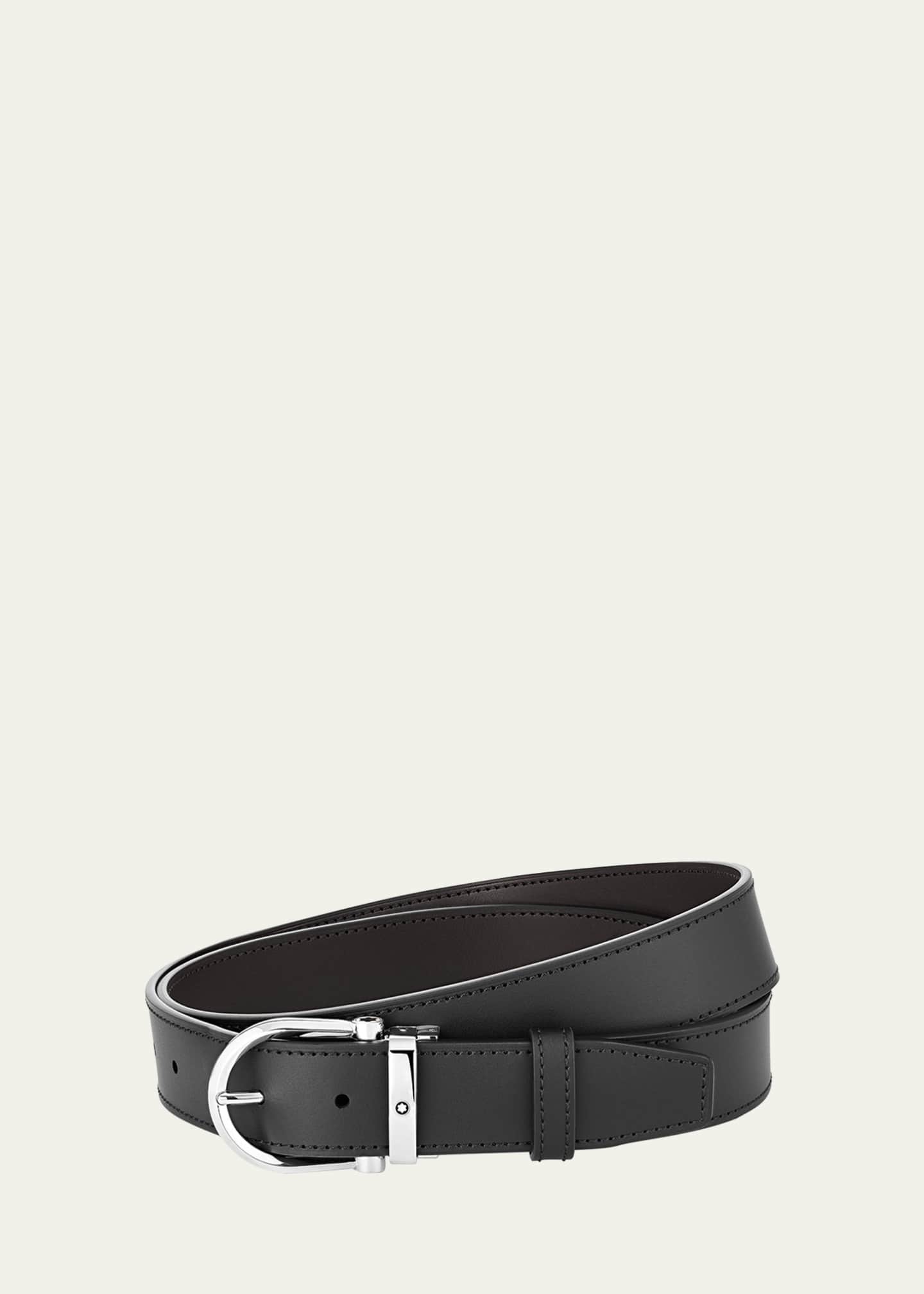 Montblanc Men's Leather Buckle Belt Image 1 of 3