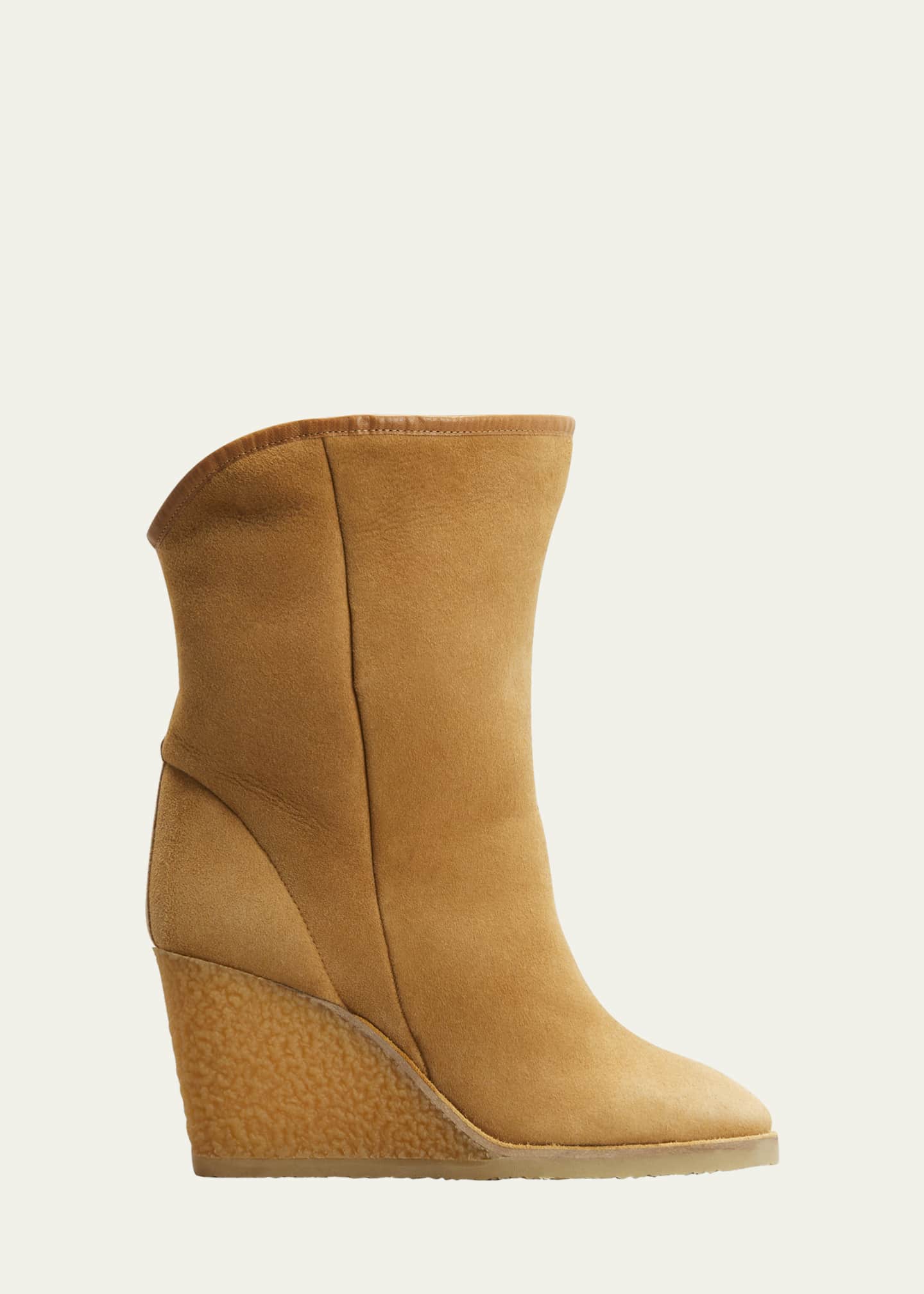 Shearling wedge boots clearance