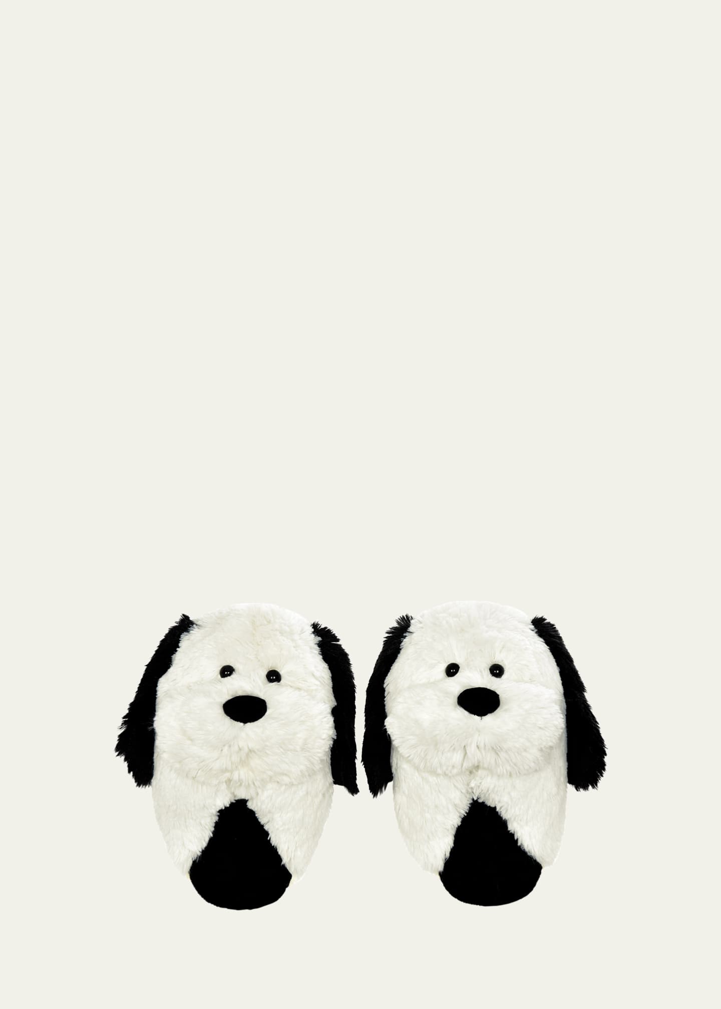 White dog slippers top