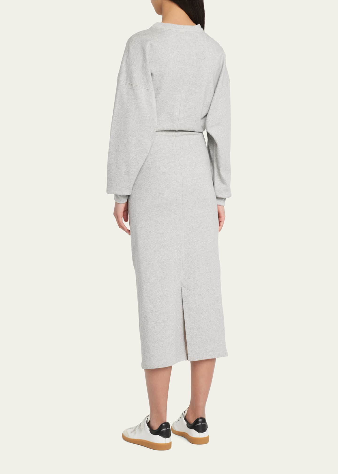 Etoile Isabel Meg Drop-Shoulder Midi Sweatshirt Dress - Bergdorf Goodman