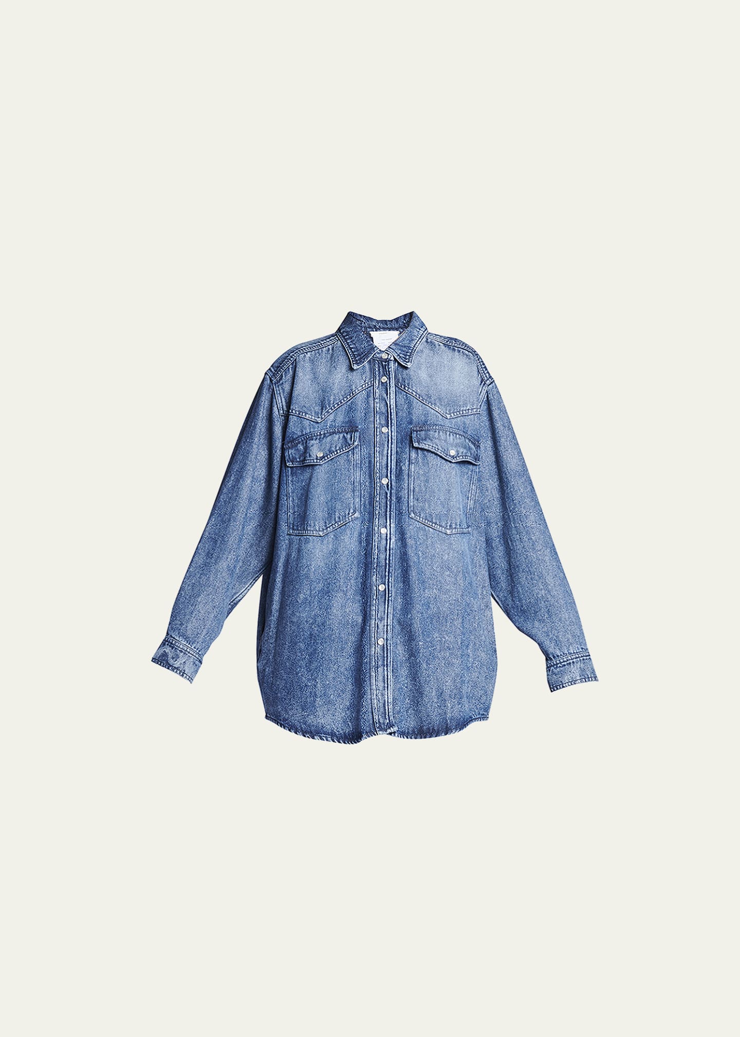 Etoile Isabel Marant Taniami Oversized Denim Button-Down Shirt