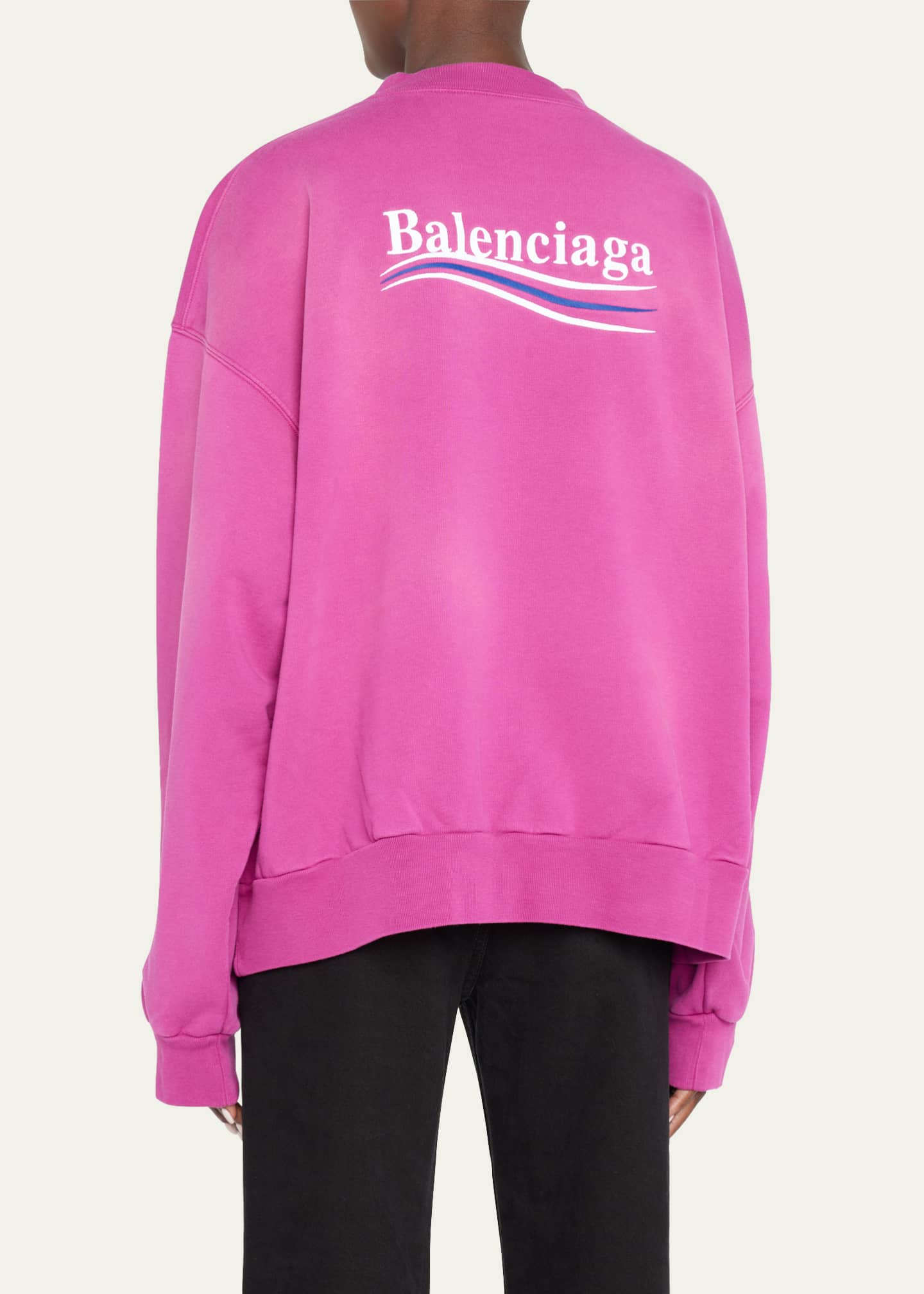 Balenciaga crew pink hoodie hot sale