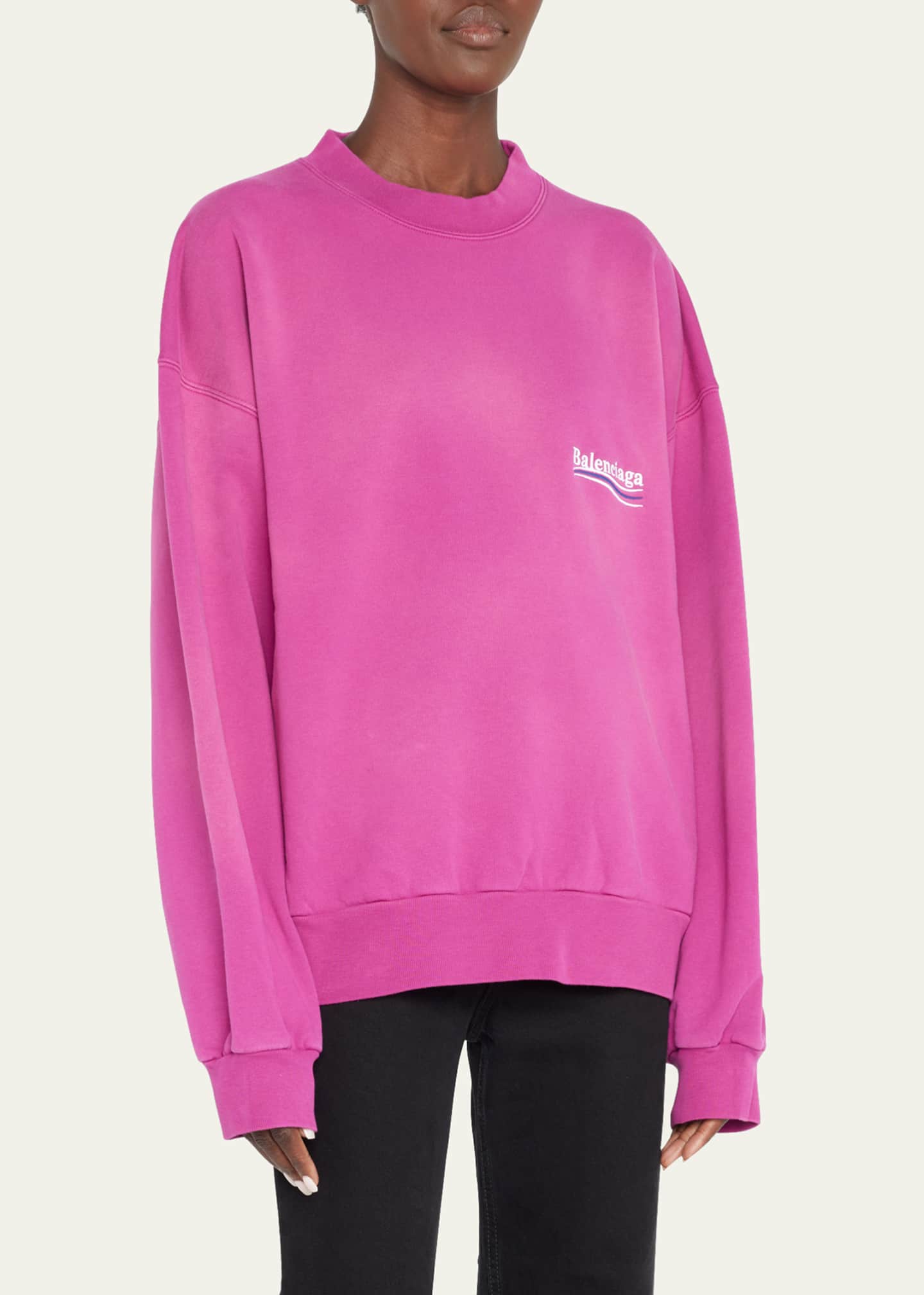 Balenciaga campaign logo sweatshirt hotsell