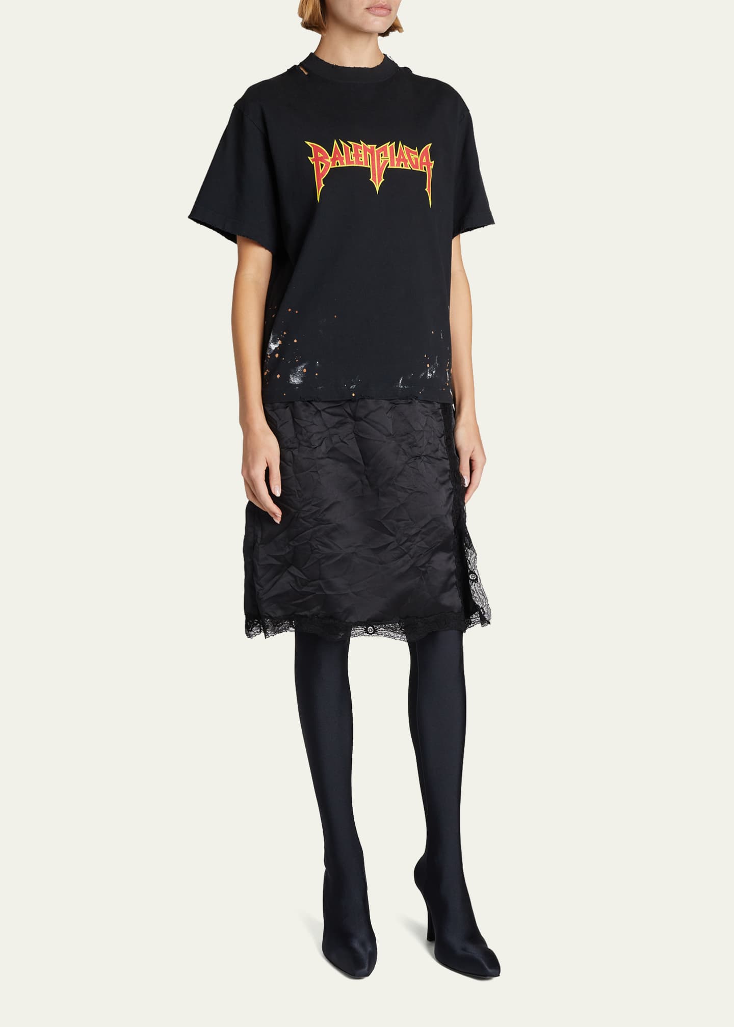 Metallic t shirt dress online