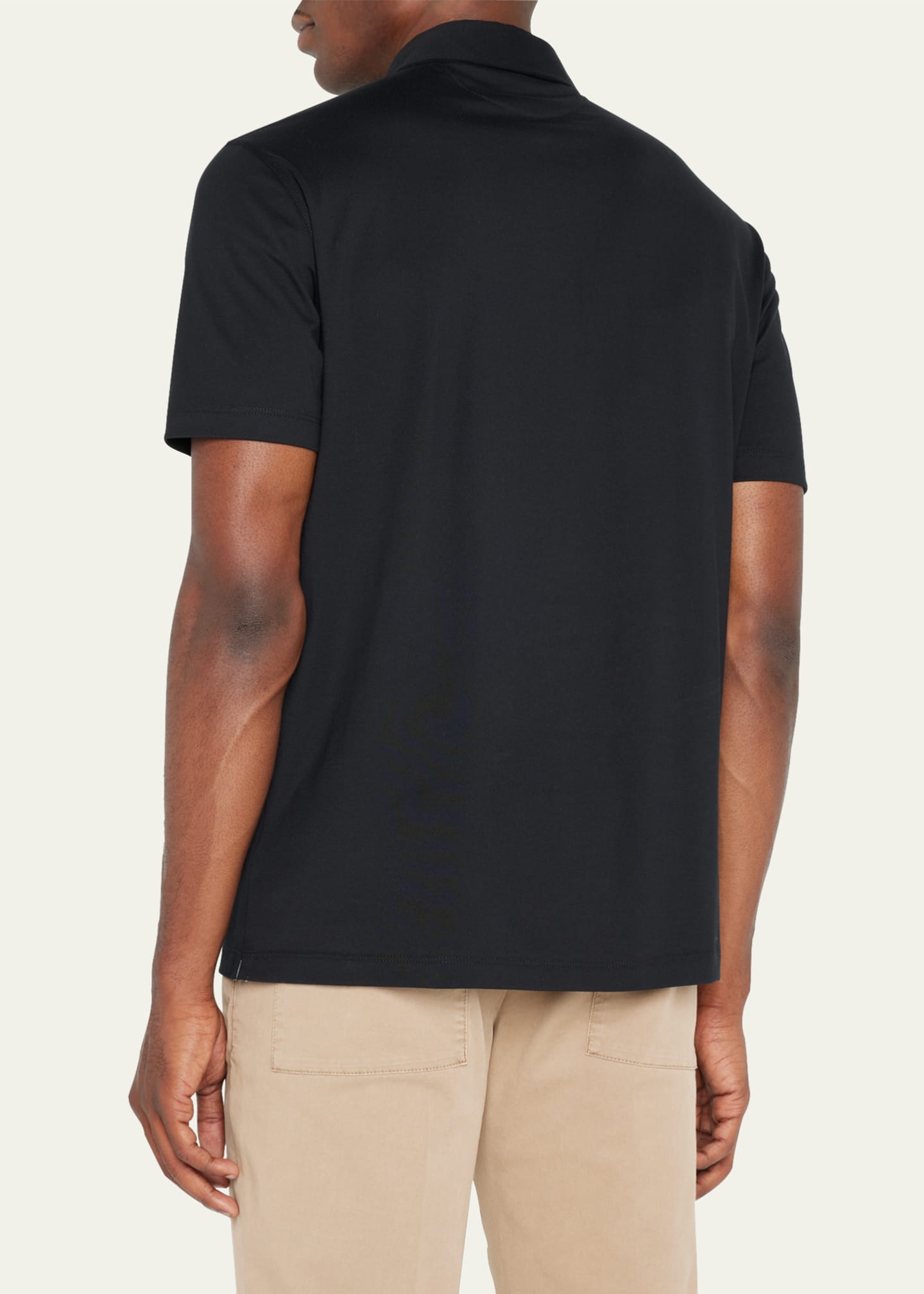 Brunello Cucinelli Men's Jersey Polo Shirt Image 3 of 5
