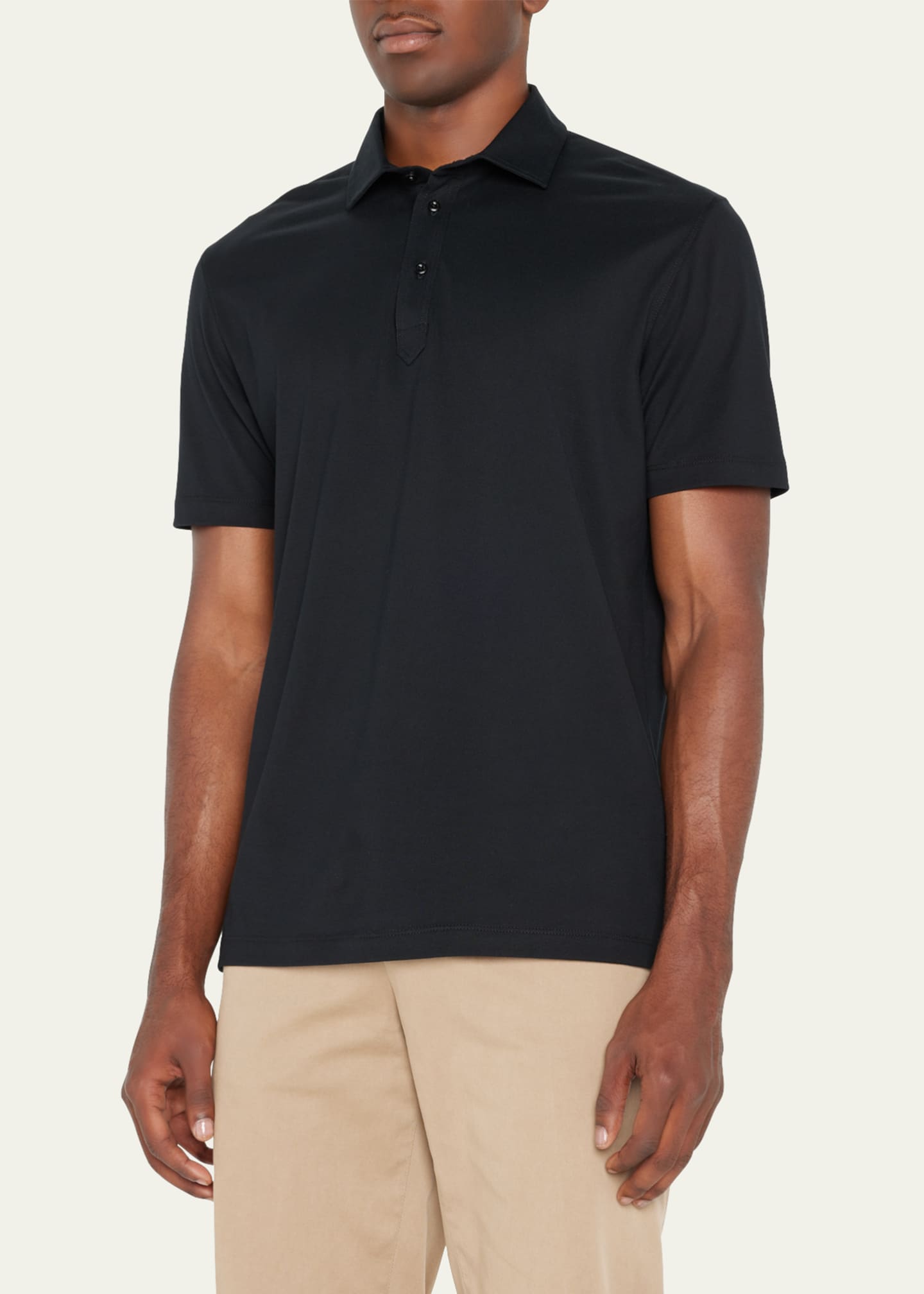 Brunello Cucinelli Men's Jersey Polo Shirt Image 4 of 5