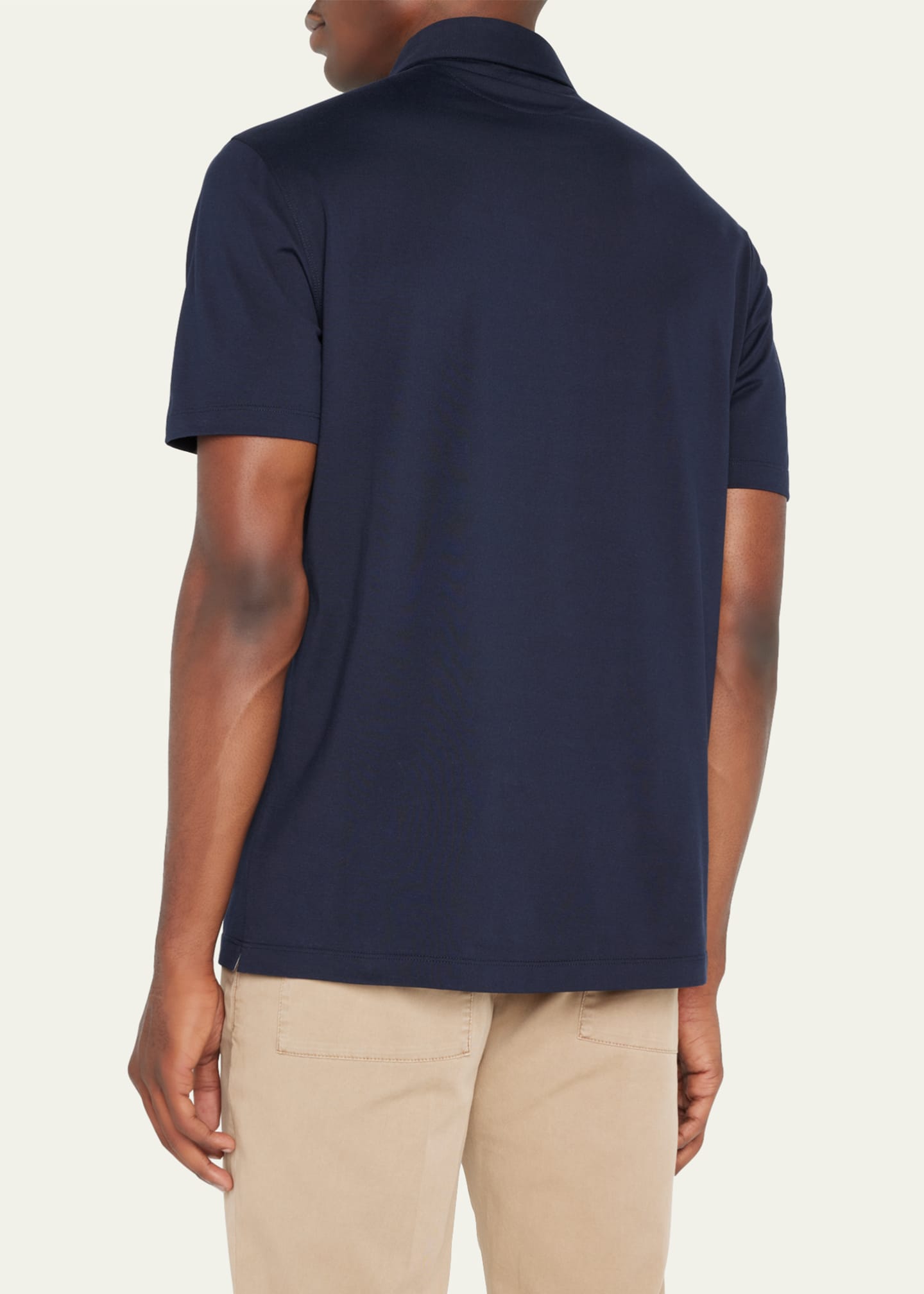 Brunello Cucinelli Men's Jersey Polo Shirt Image 3 of 5