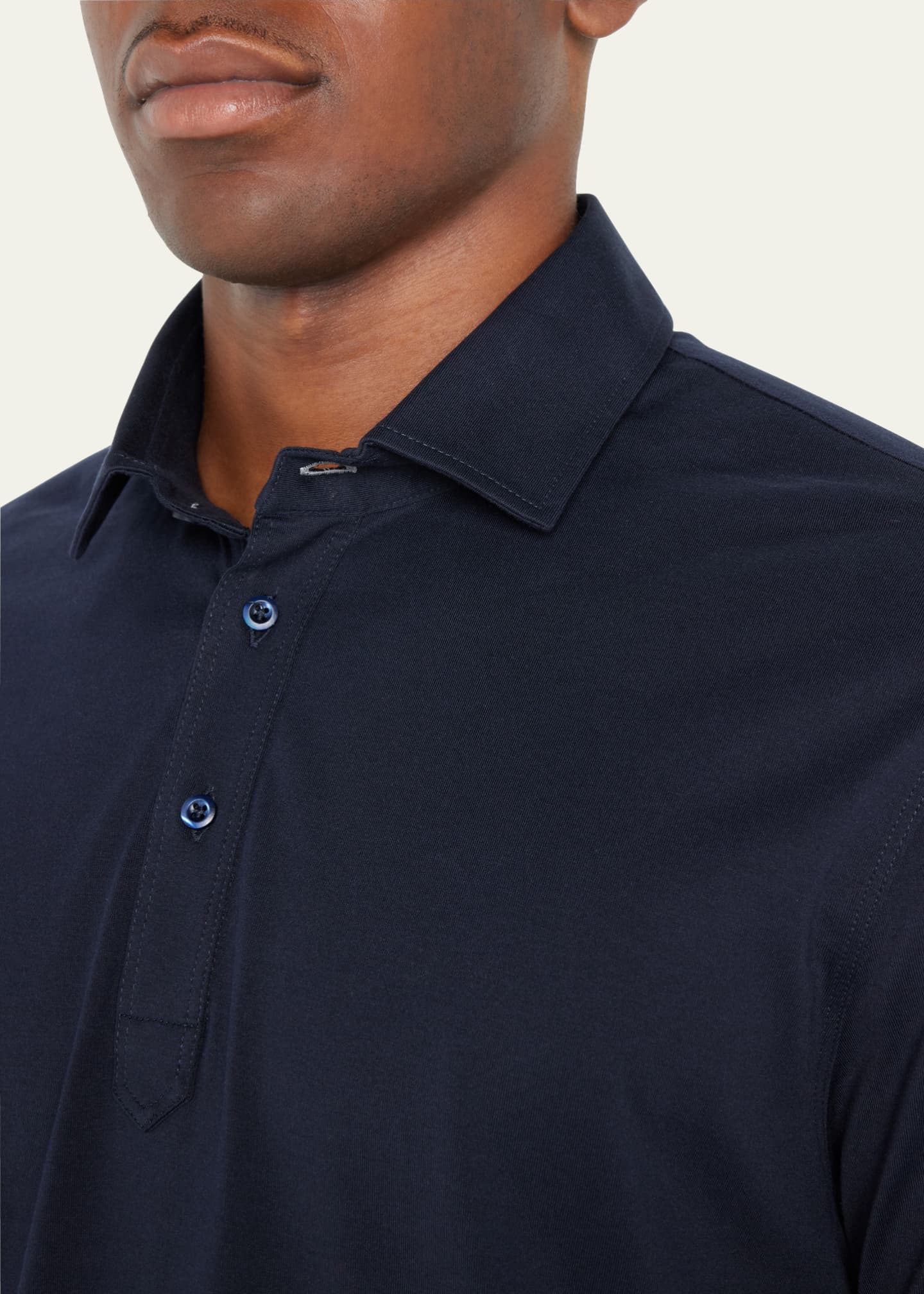 Brunello Cucinelli Men's Jersey Polo Shirt Image 5 of 5