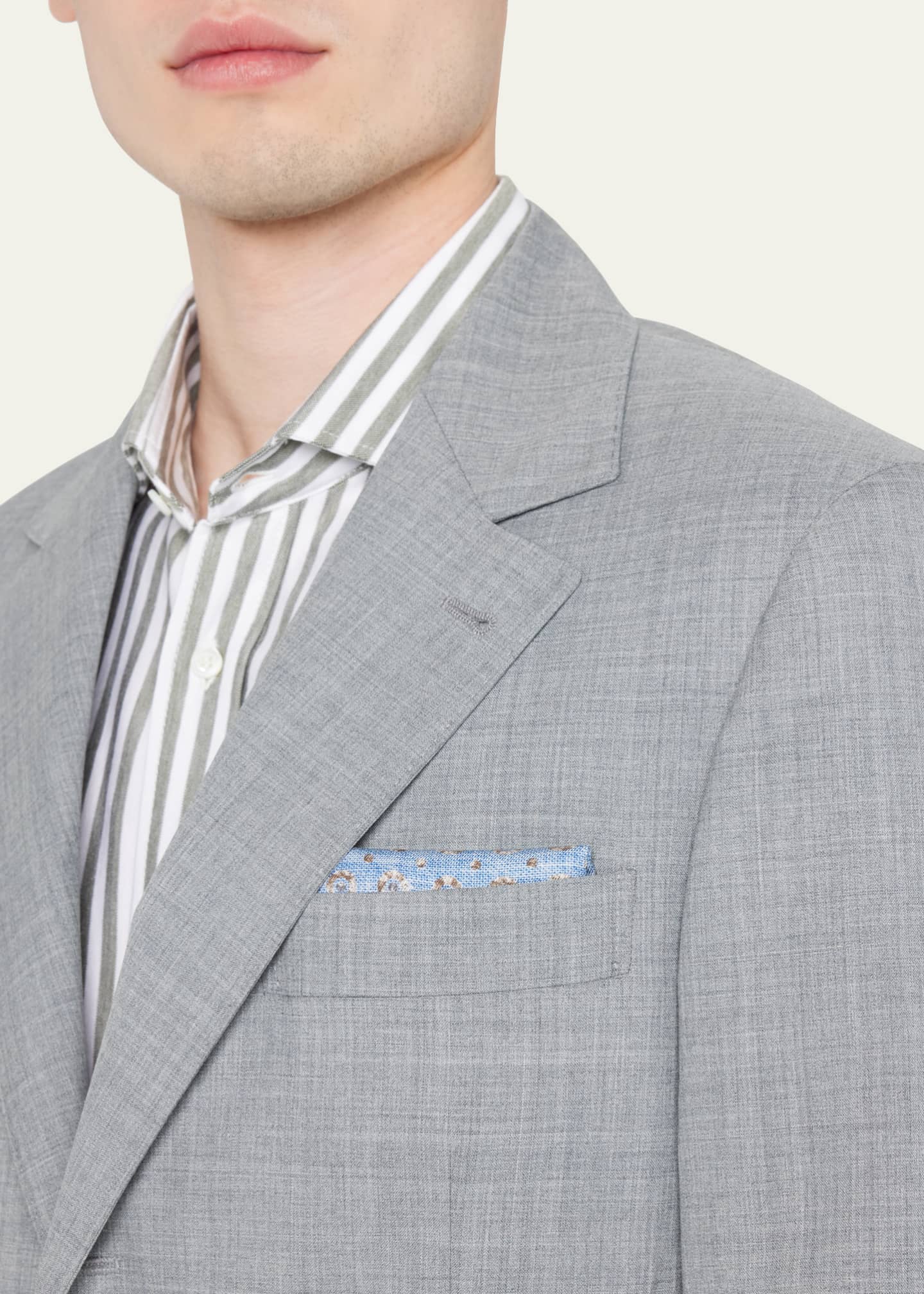 Brunello Cucinelli Men's Wool Three-Button Two-Piece Suit