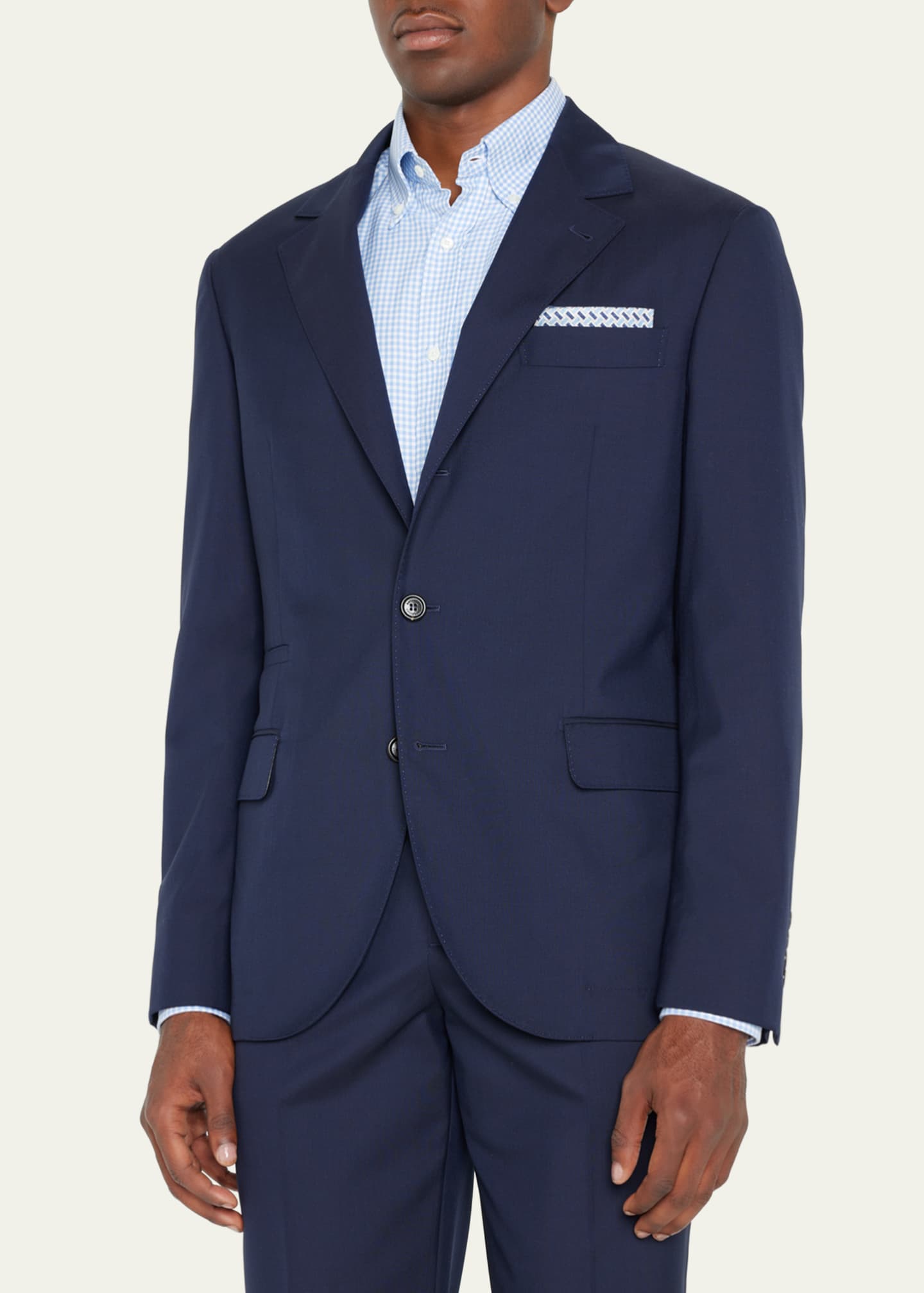 Brunello Cucinelli Men's Wool Three-Button Two-Piece Suit Image 3 of 5
