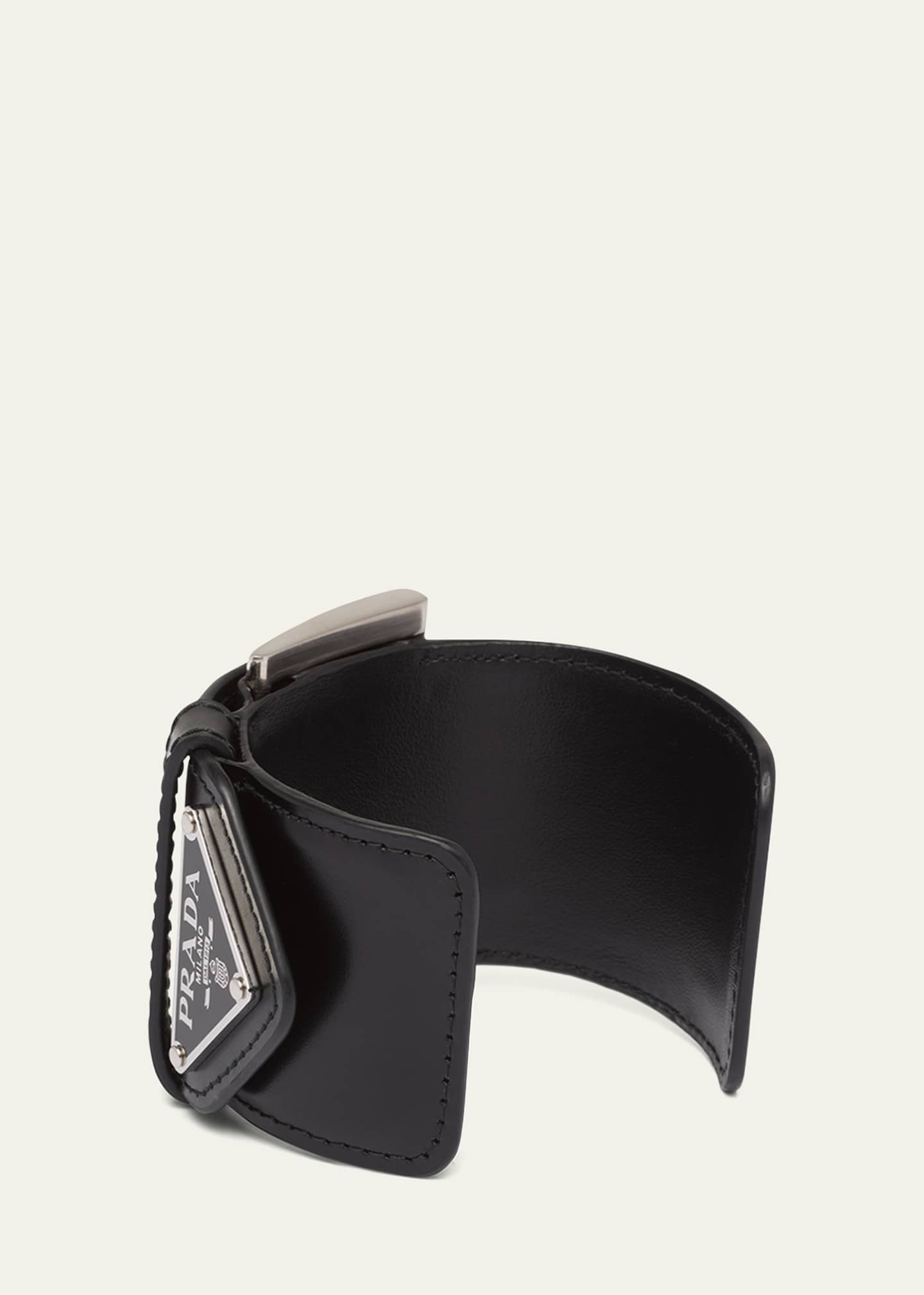 Prada Triangle Leather Arm Cuff