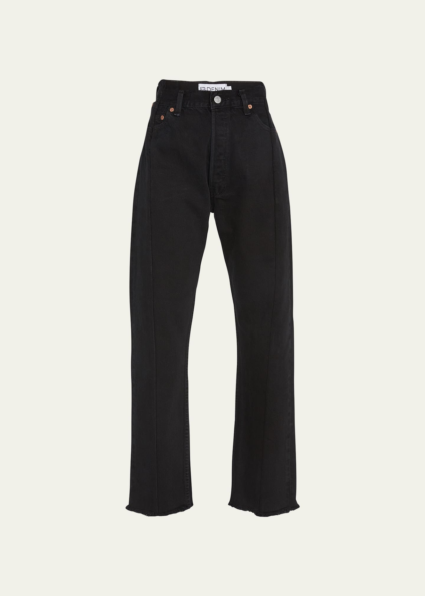 EB DENIM OGs Cropped StraightLeg Frayed Jeans Bergdorf Goodman
