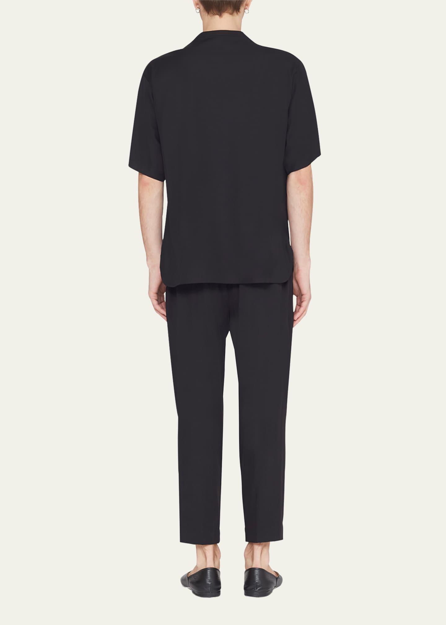 3.1 Phillip Lim Men's Zip-Front Baseball Shirt Image 3 of 5