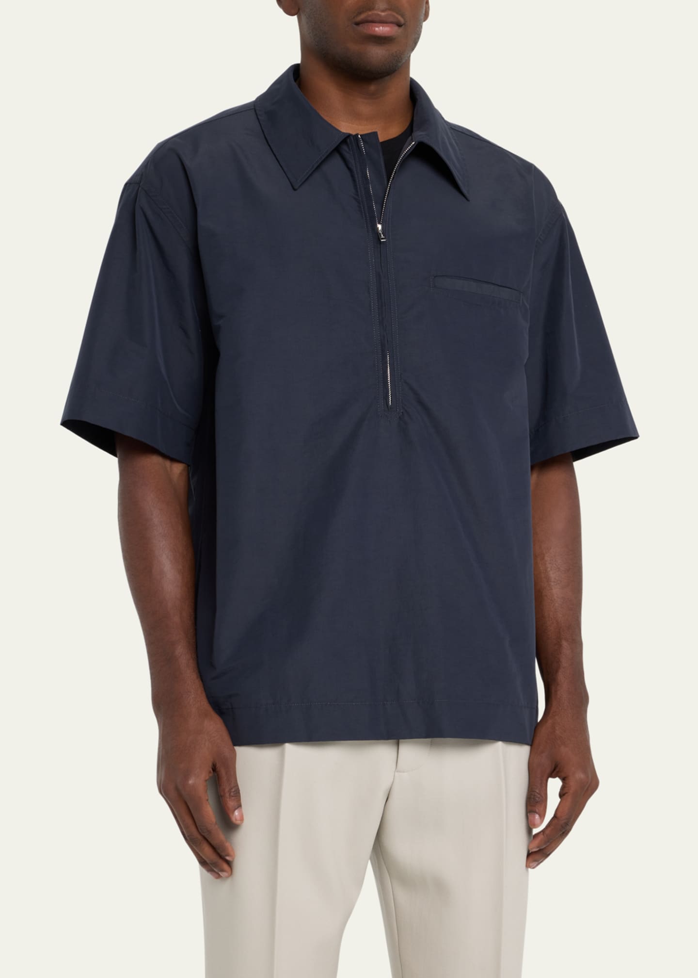 3.1 Phillip Lim Men's Half-Zip Popover Shirt - Bergdorf Goodman