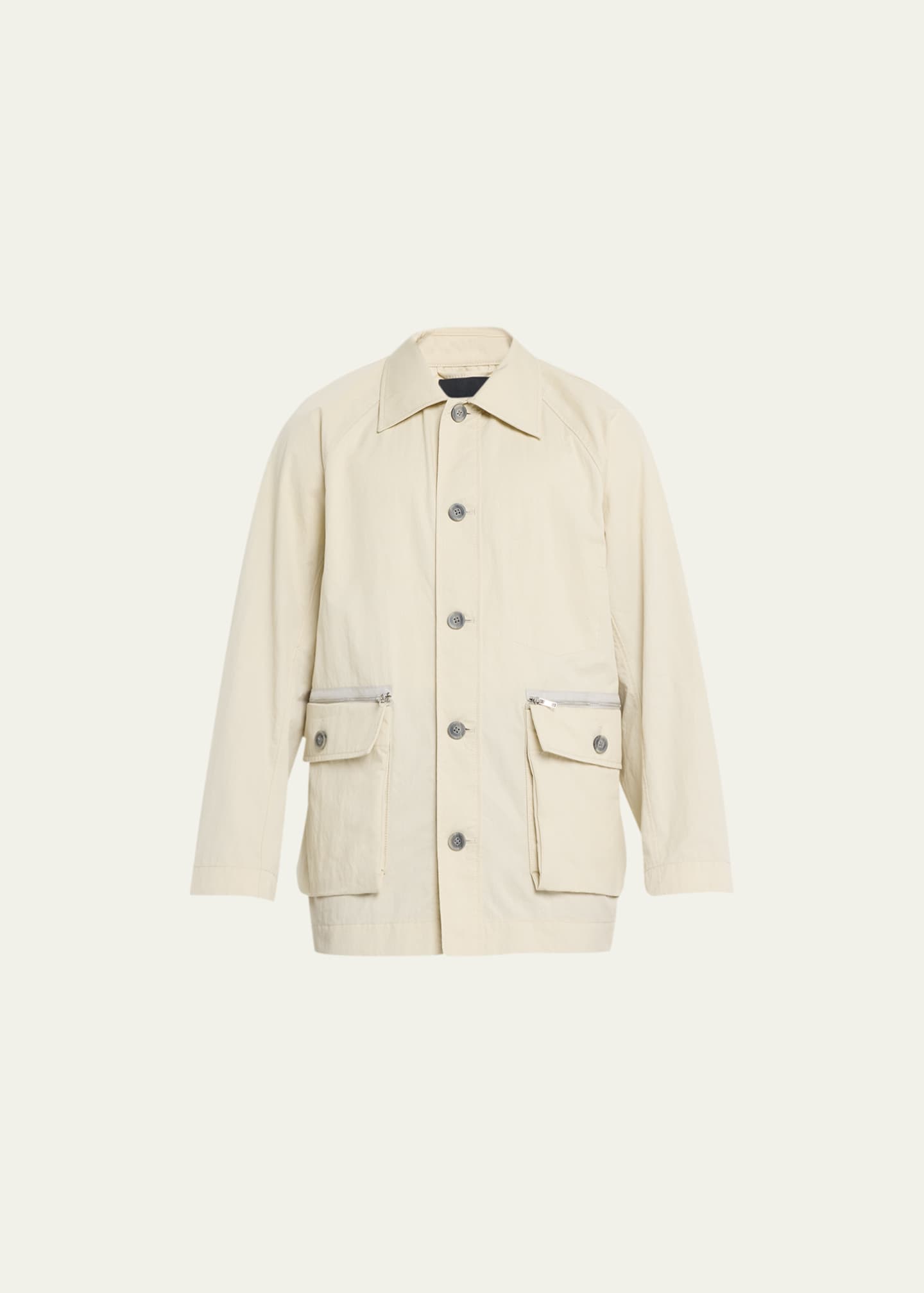 3.1 Phillip Lim Men's Twill Button-Front Chore Coat Image 1 of 5