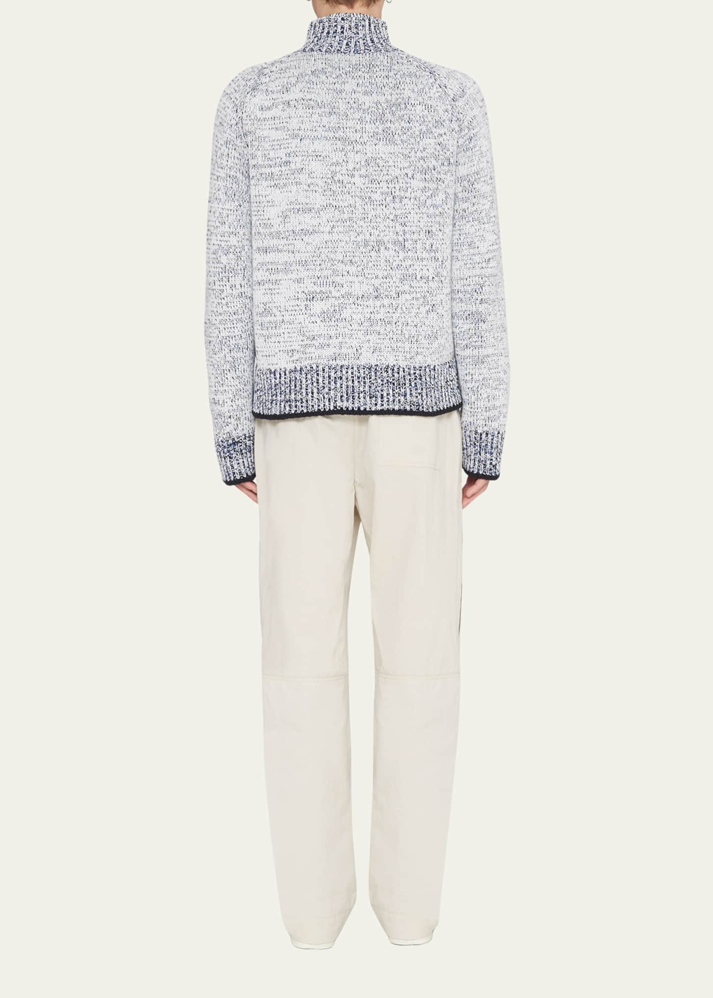 3.1 Phillip Lim Men's Marled Full-Zip Cardigan Sweater Image 3 of 5