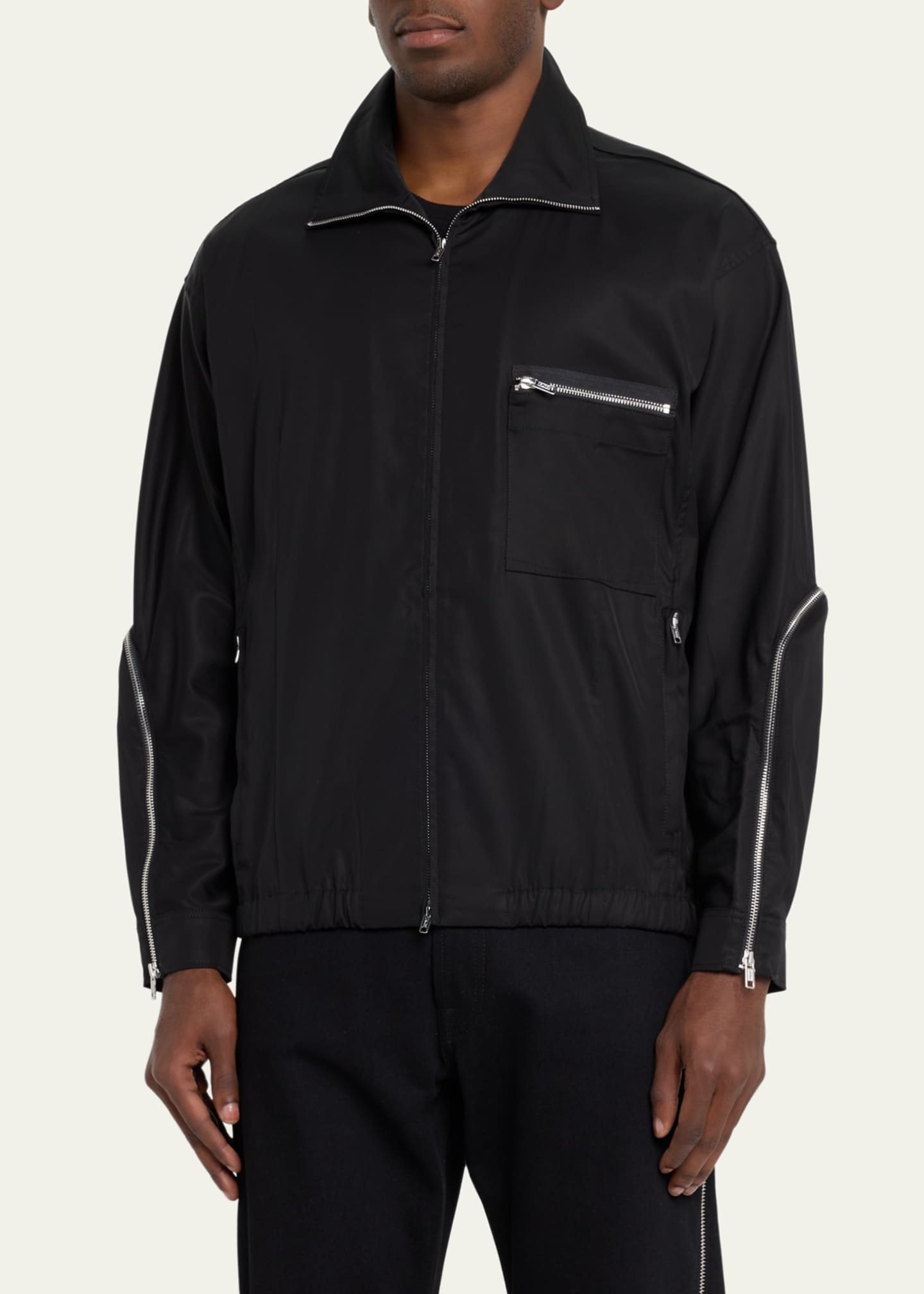 3.1 Phillip Lim Men's Curve-Zip Blouson Jacket