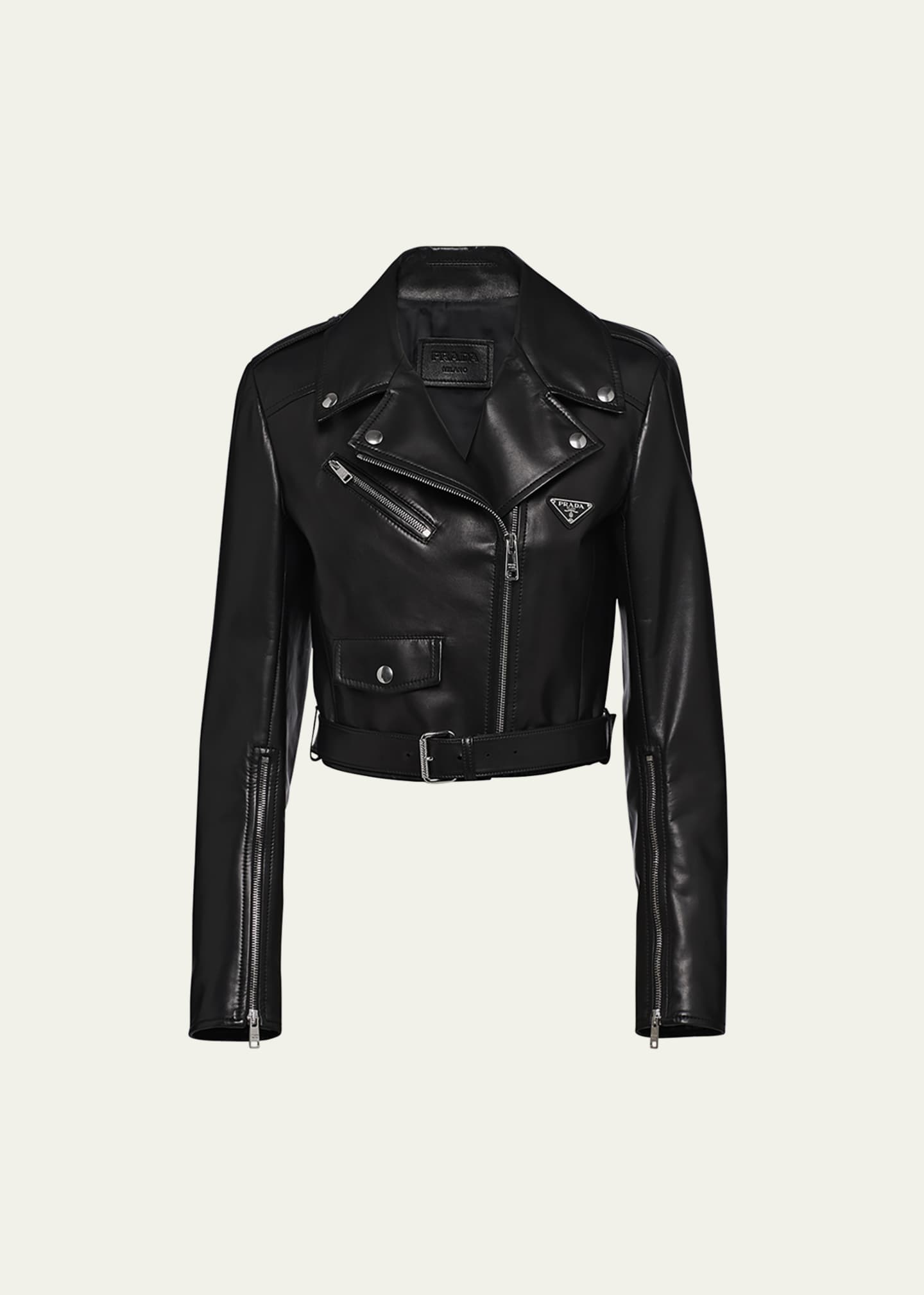 Prada Biker Napa Leather Jacket - Bergdorf Goodman