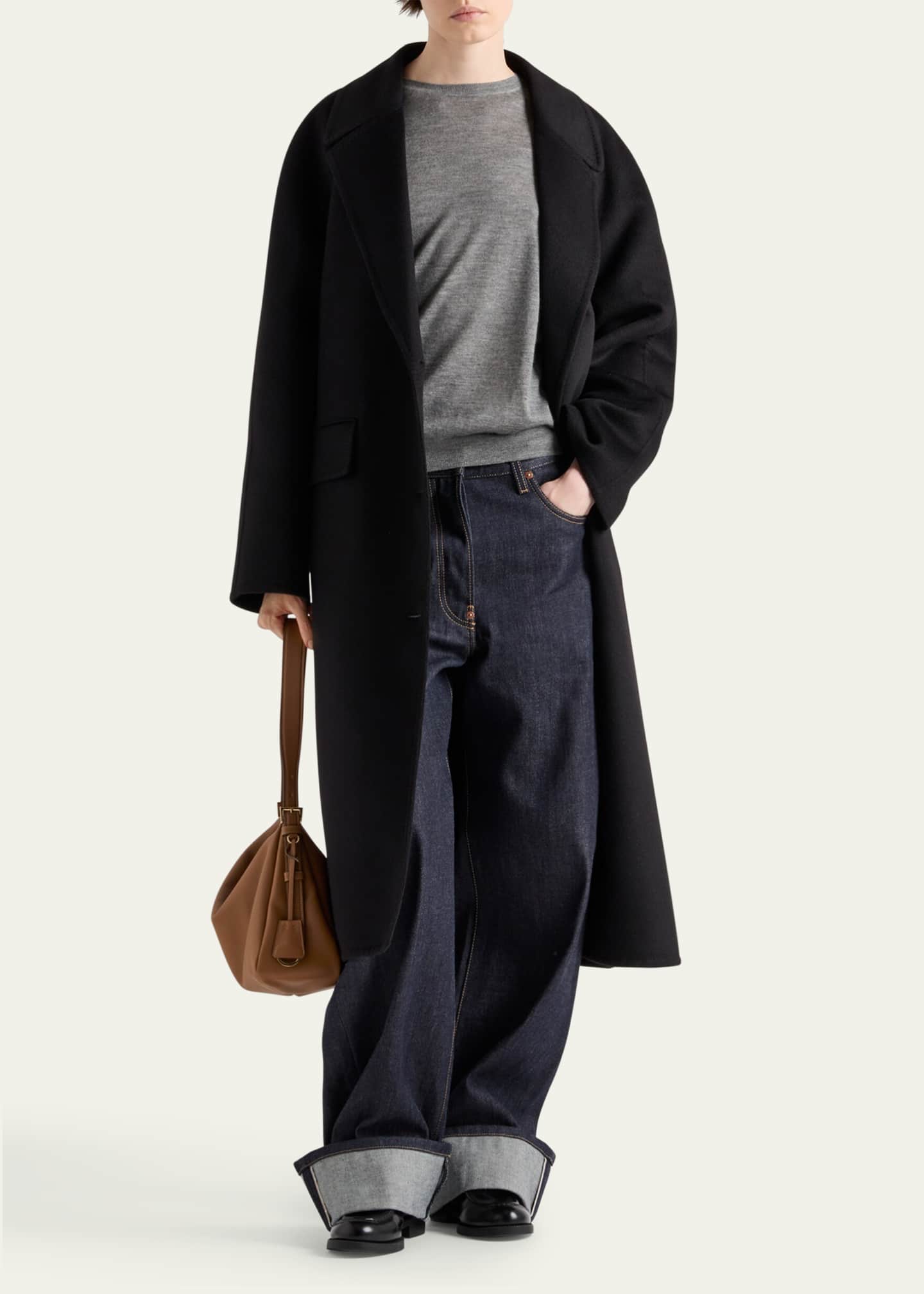 Prada Intarsia Logo Cashmere Sweater Image 2 of 4