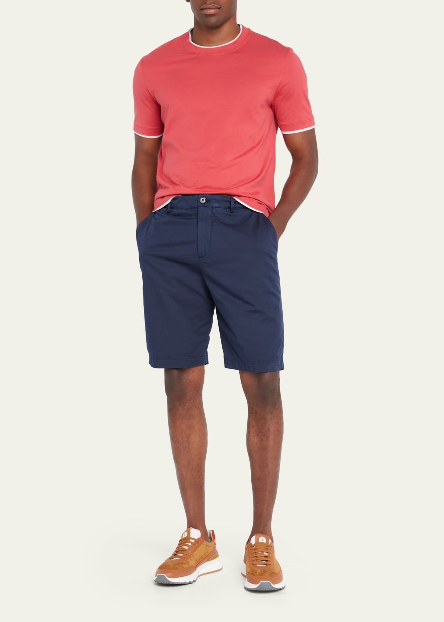 Brunello Cucinelli Men's Cotton Bermuda Shorts Image 2 of 5