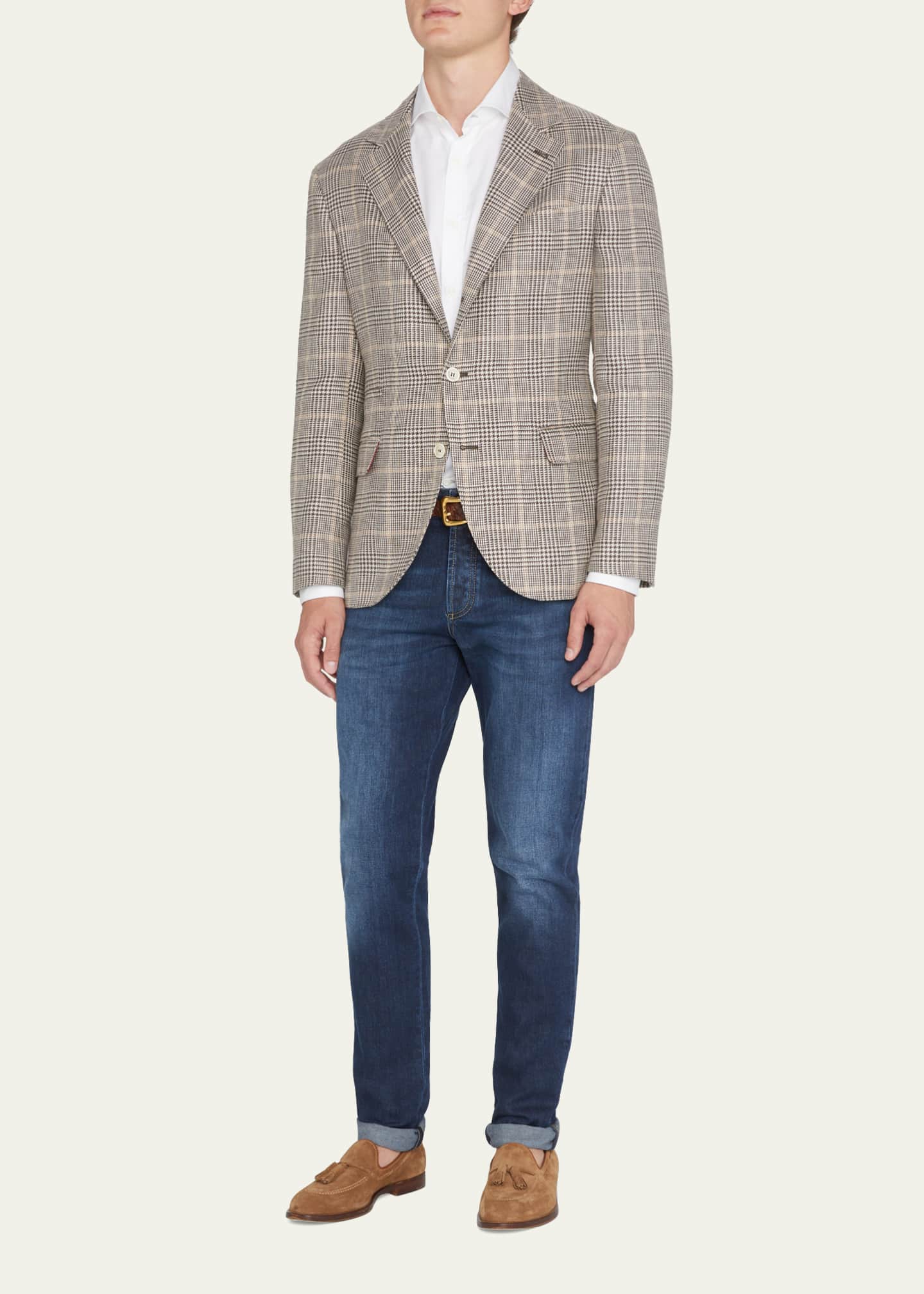 Brunello Cucinelli Men's 5-Pocket Denim Jeans Image 2 of 5