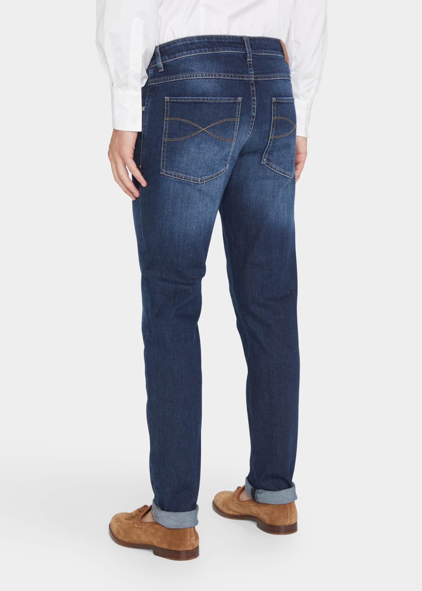 Brunello Cucinelli Men's 5-Pocket Denim Jeans Image 3 of 5