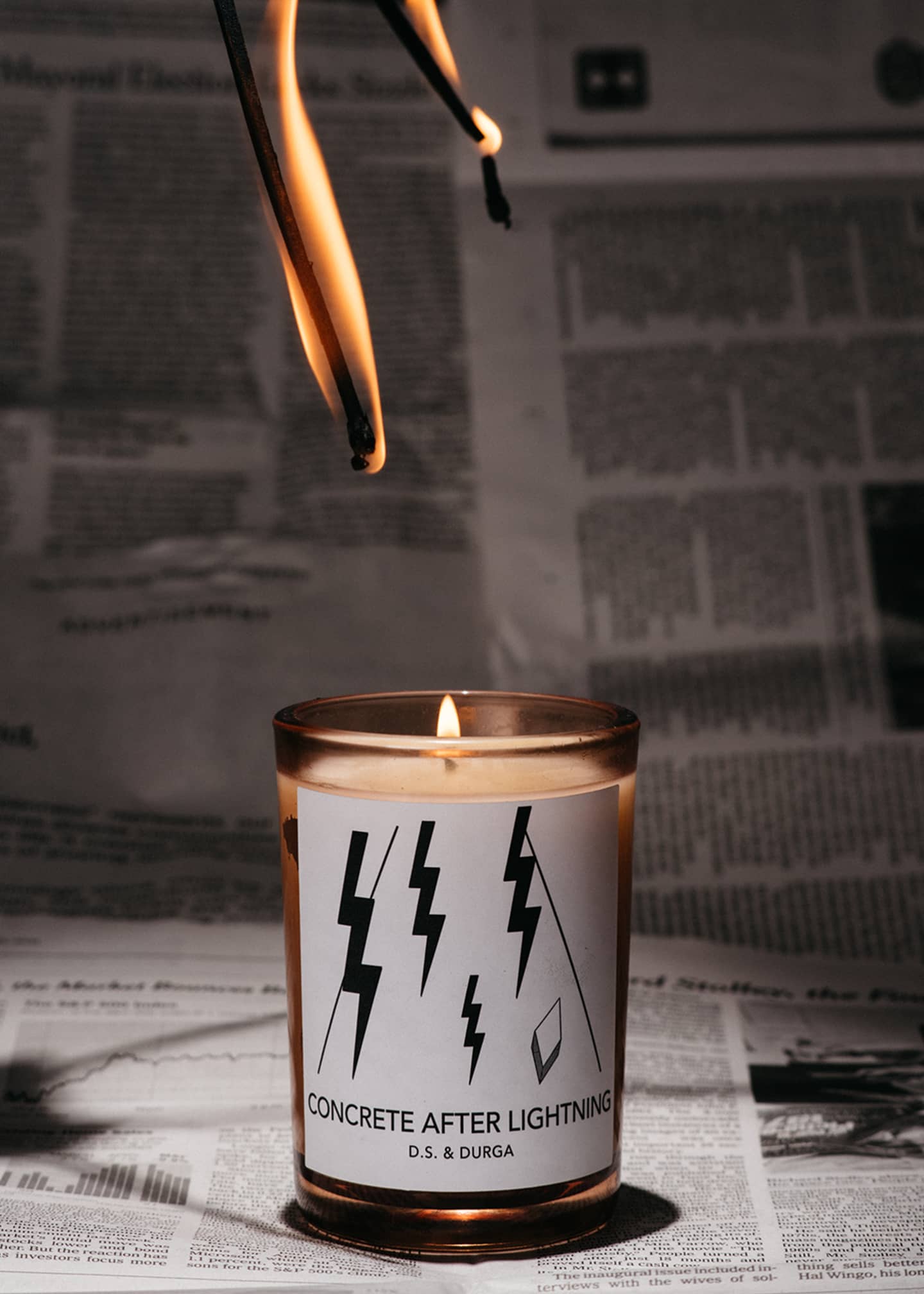 D.S. & DURGA 7 oz. Concrete After Lightning Candle Image 3 of 4
