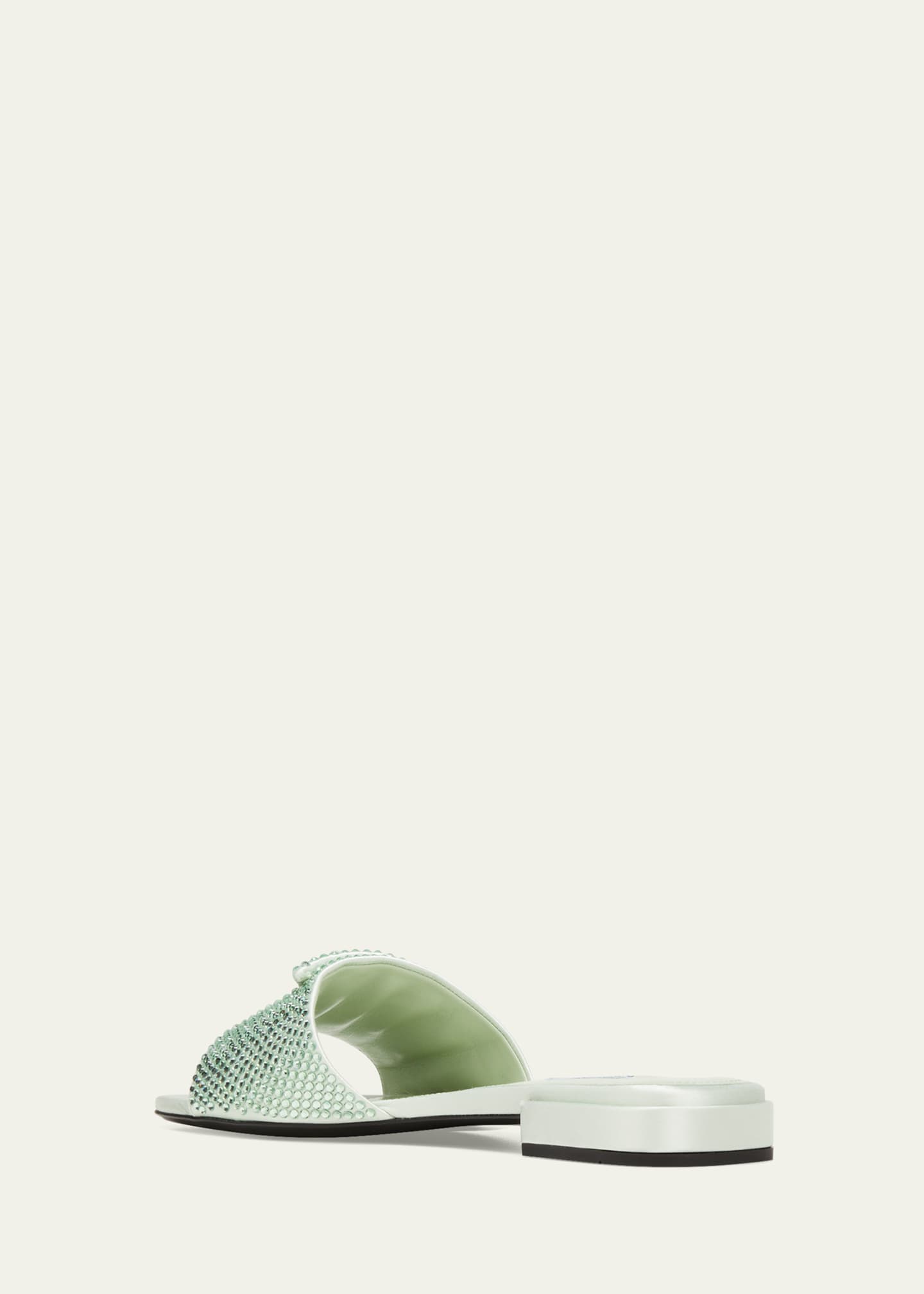 Crystal Flat Slide Sandals