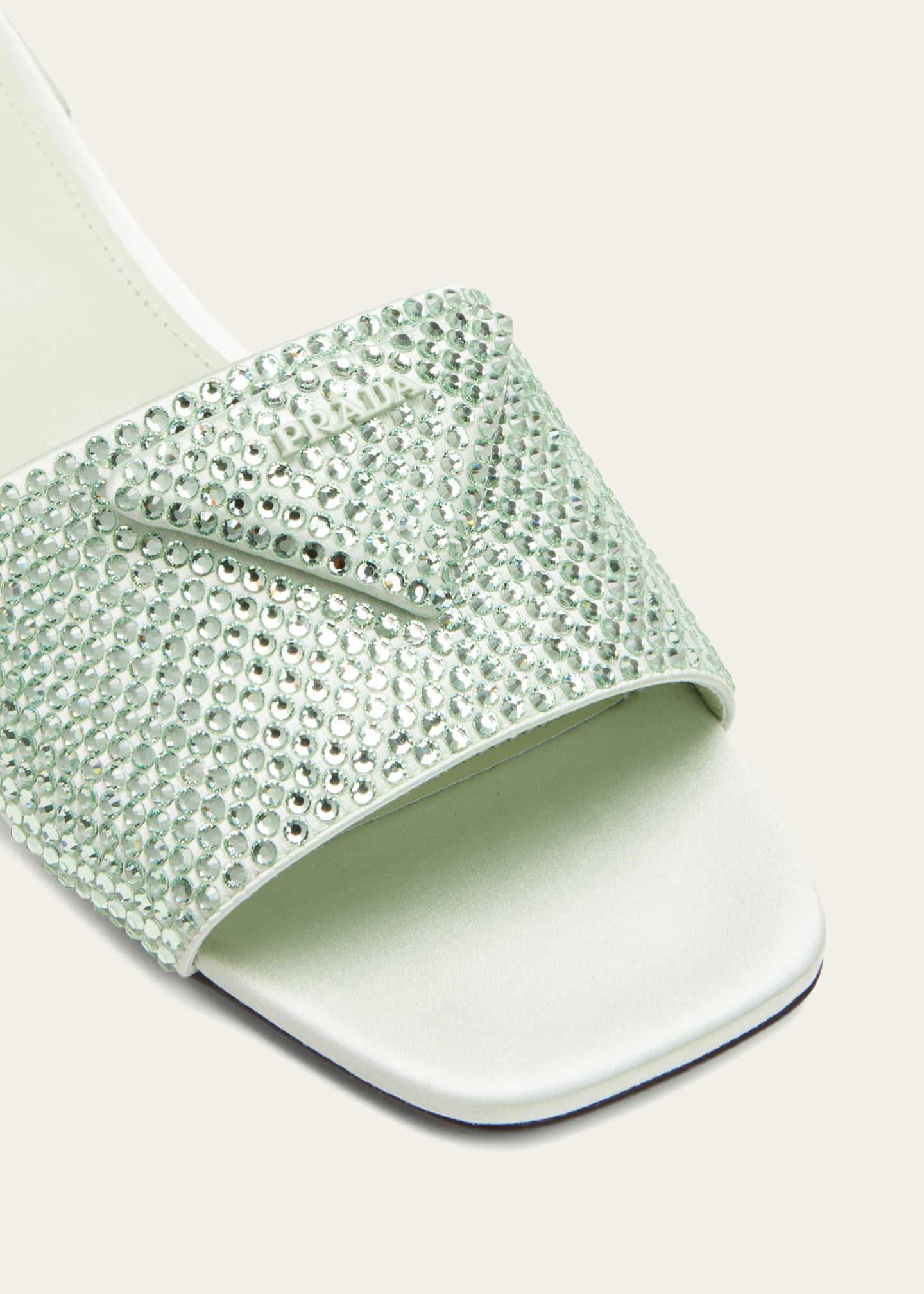 Crystal Flat Slide Sandals