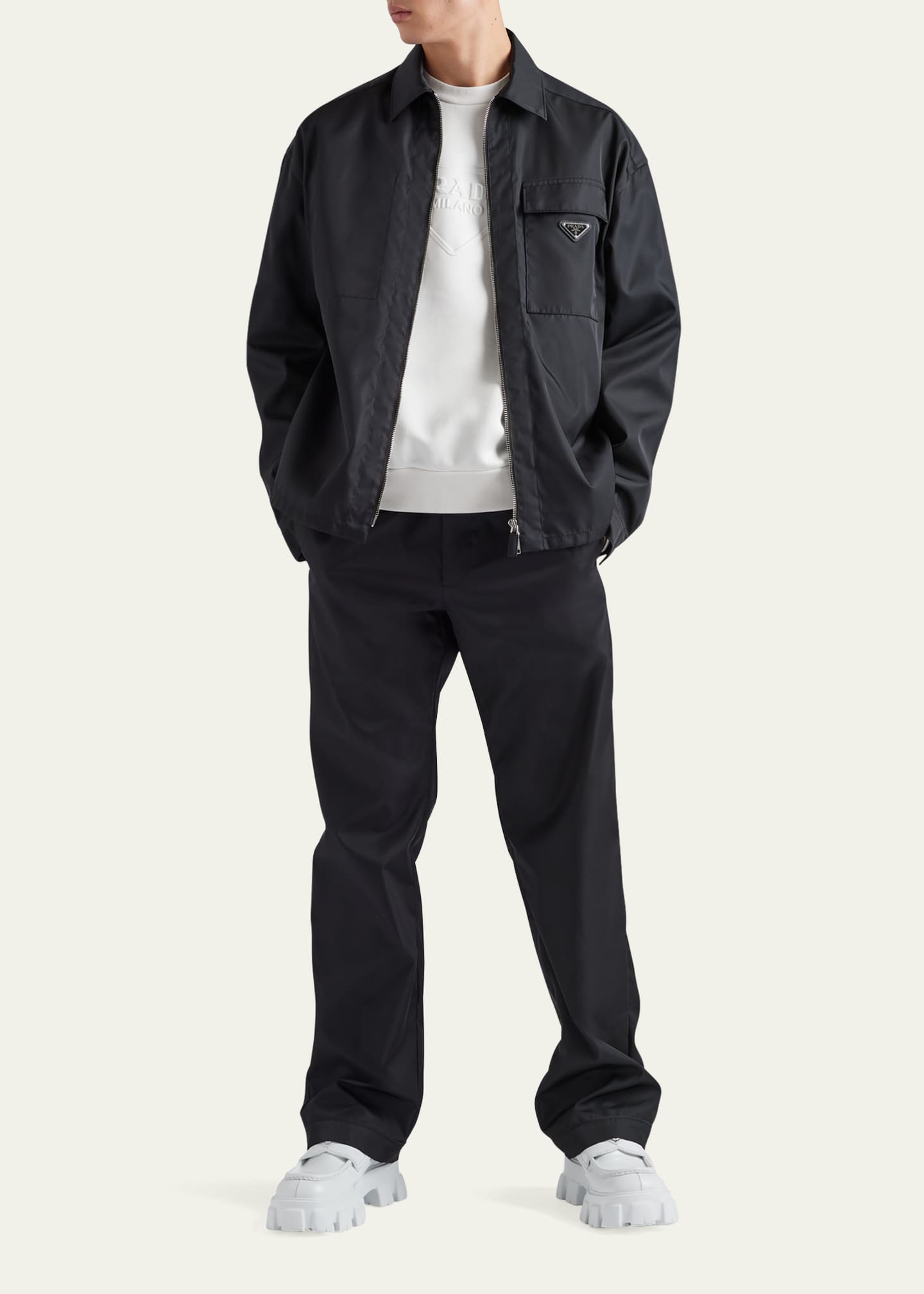 Prada Re-Nylon shirt jacket - Black, £1500.00