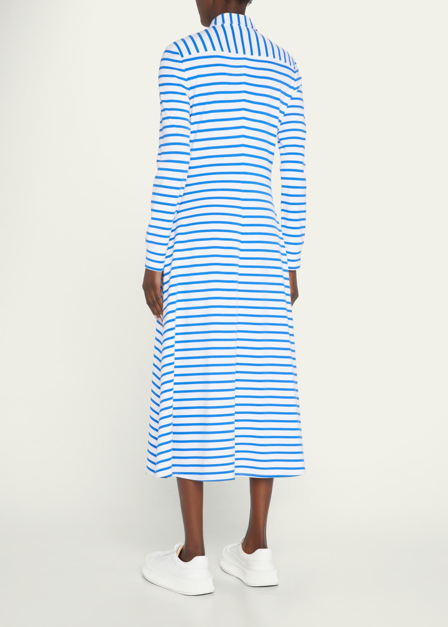 Rosetta Getty Striped Button-Down Midi Shirtdress Image 3 of 5
