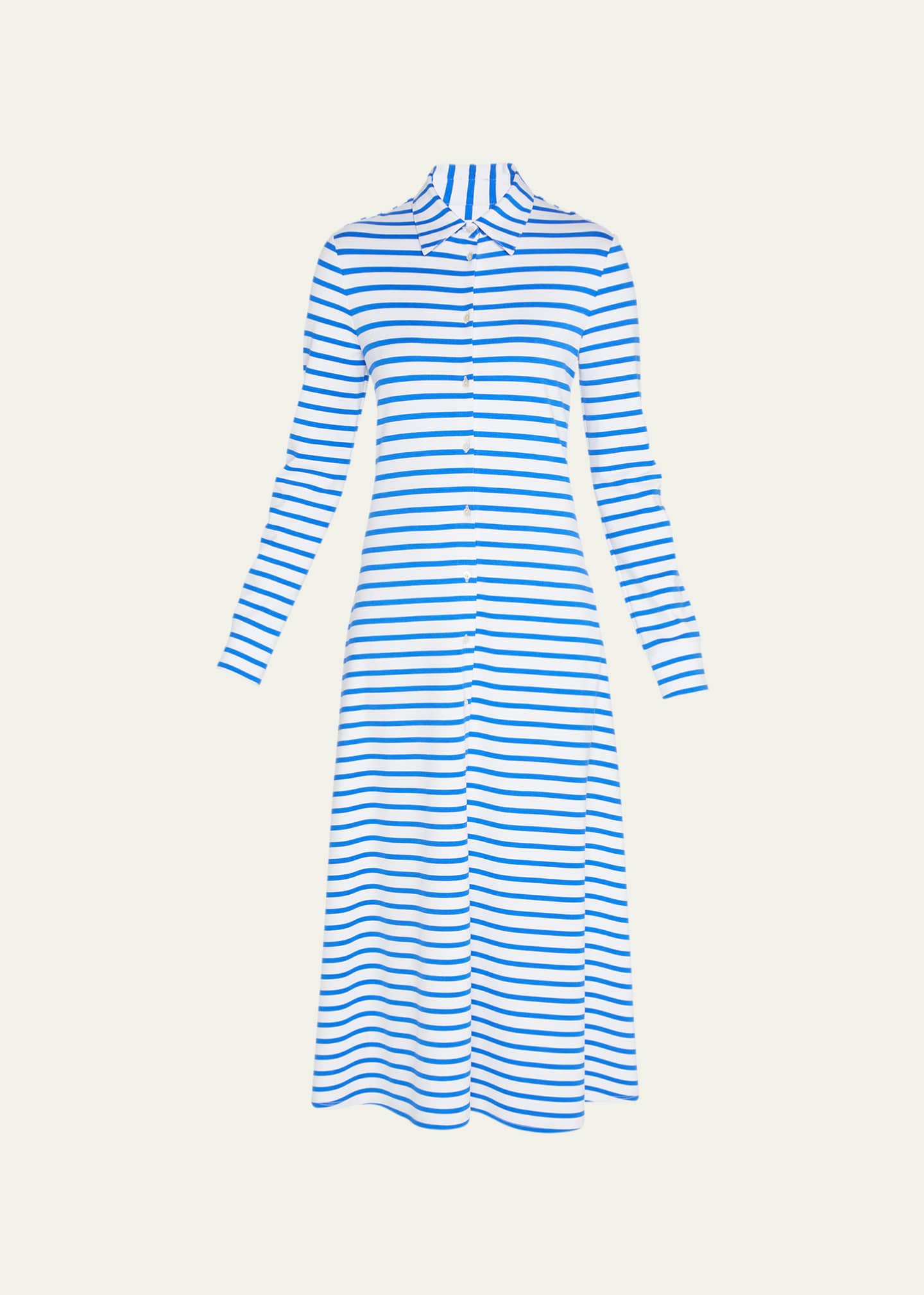 Rosetta Getty Striped Button-Down Midi Shirtdress Image 1 of 5