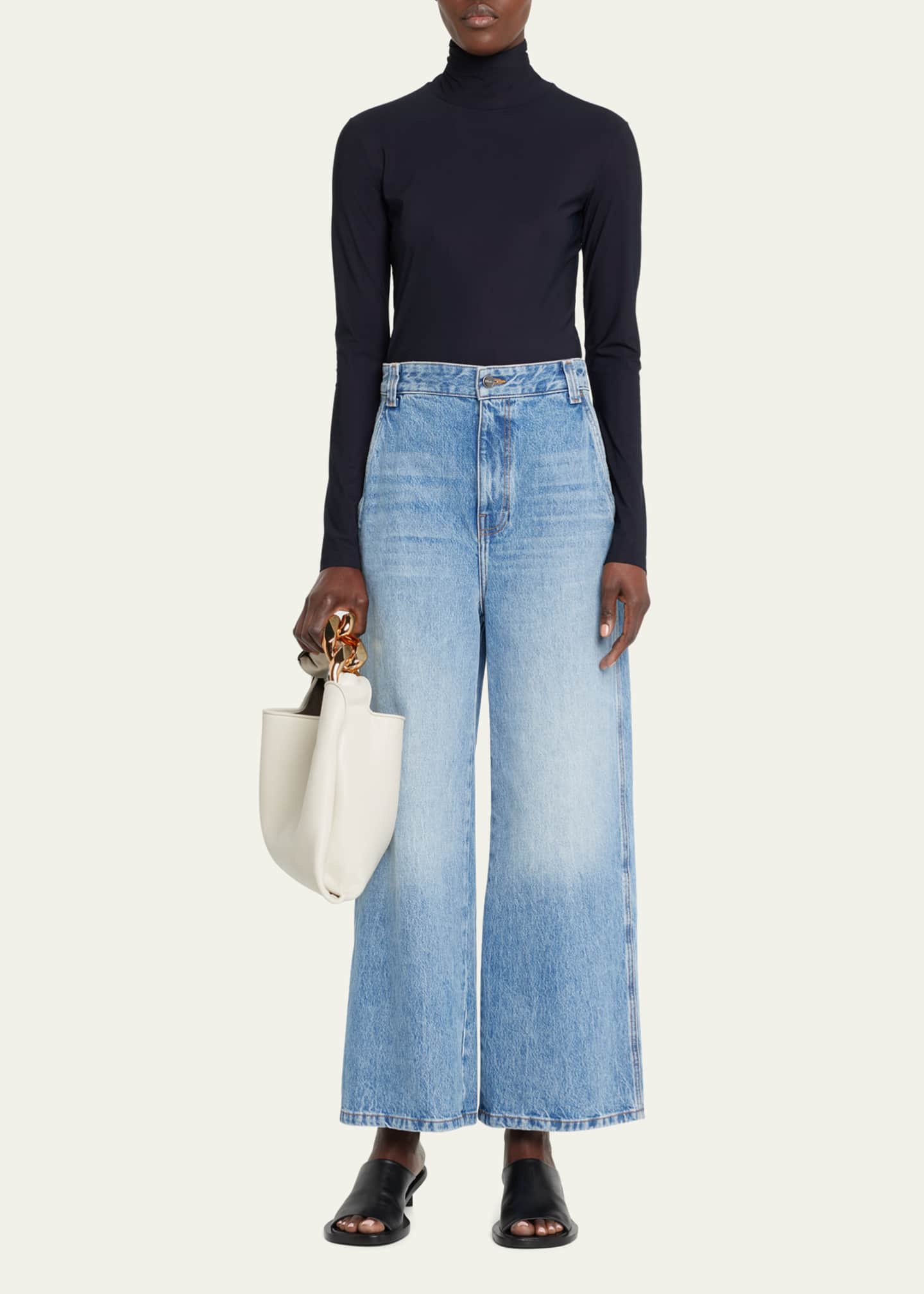 JW Anderson Small Knot Chain Leather Top-Handle Bag - Bergdorf Goodman