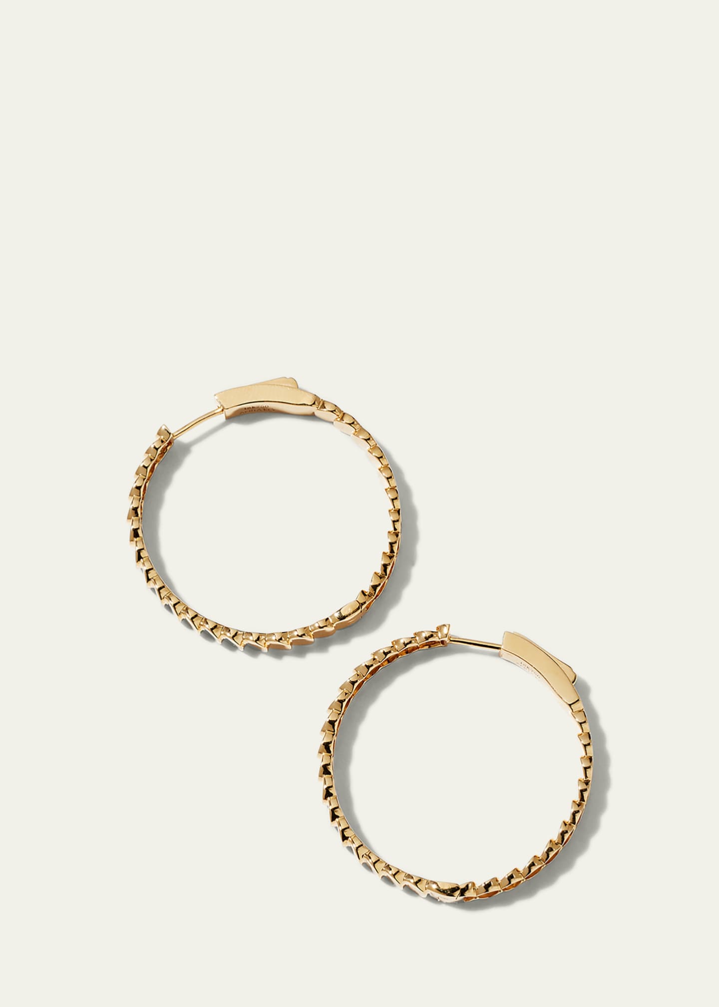 Anita Ko 18K Yellow Gold Large Luna Hoop Earrings, 1.3"L Image 3 of 4