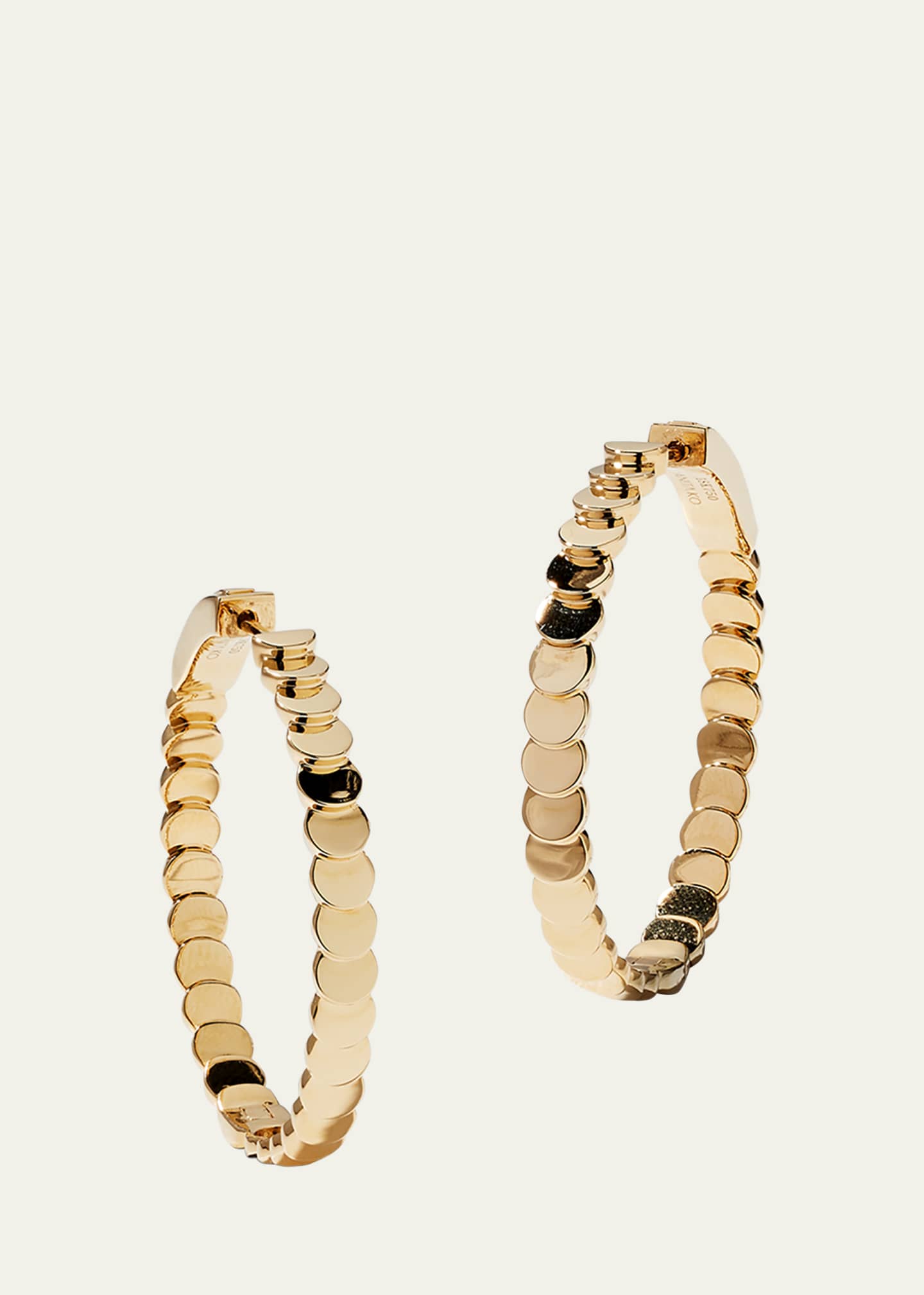 Anita Ko 18K Yellow Gold Large Luna Hoop Earrings, 1.3"L Image 1 of 4