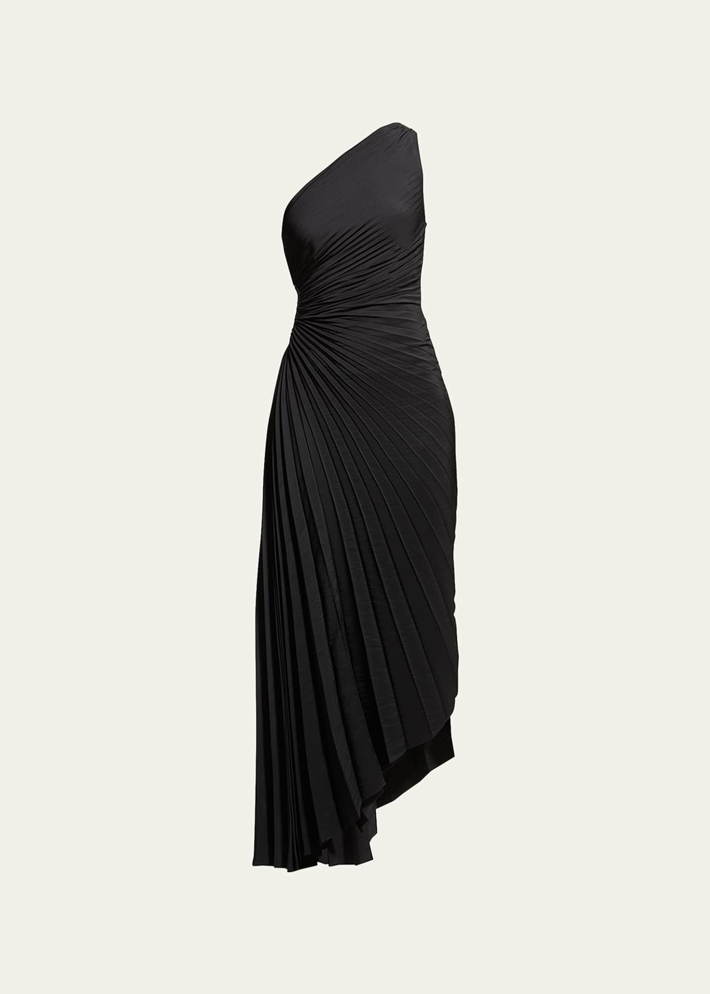 A.L.C. Delfina One-Shoulder Cut-Out Side Gathered Dress - Bergdorf Goodman