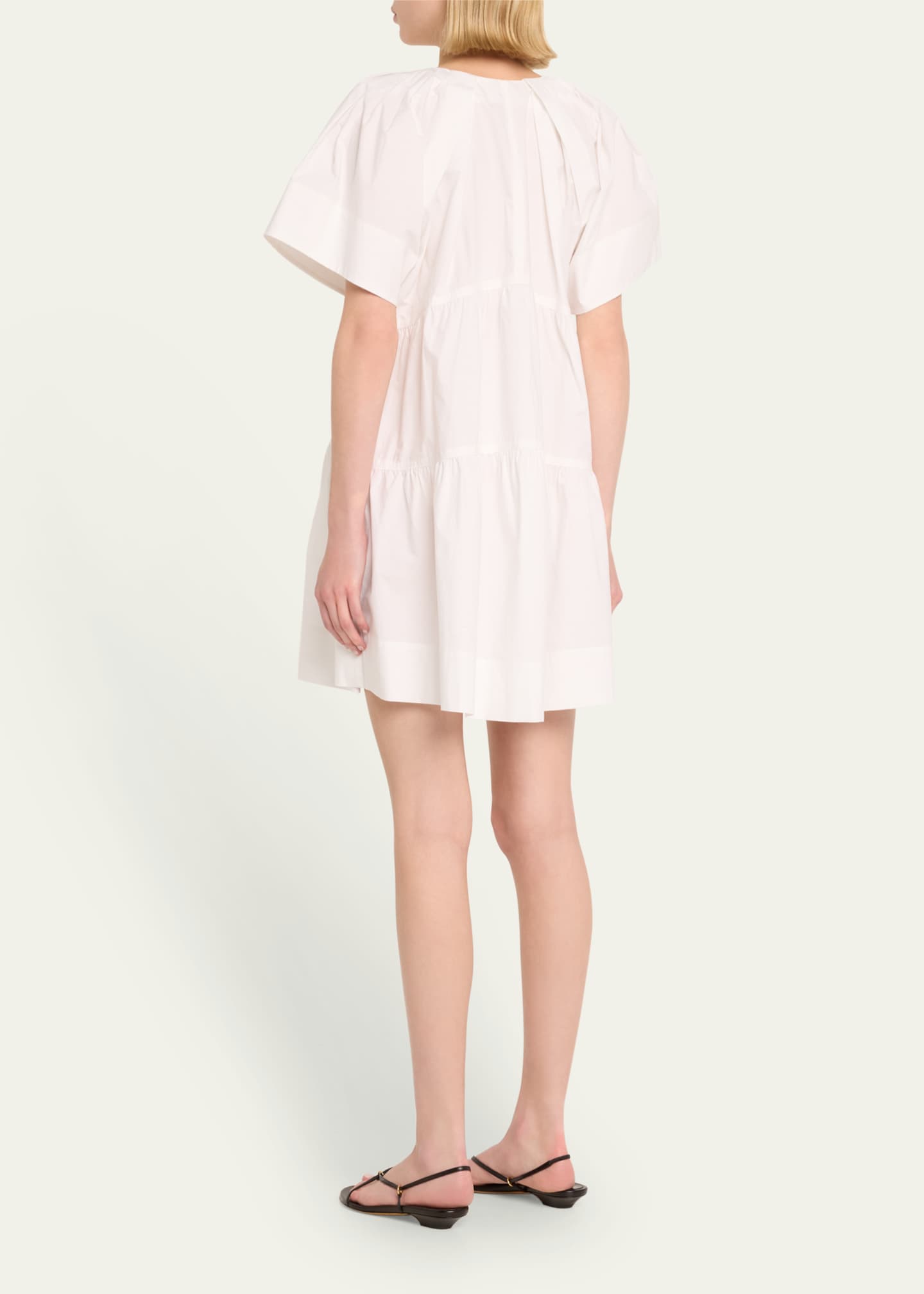 A.L.C. Camila Short-Oversized Sleeve Tiered Mini Dress Image 3 of 5