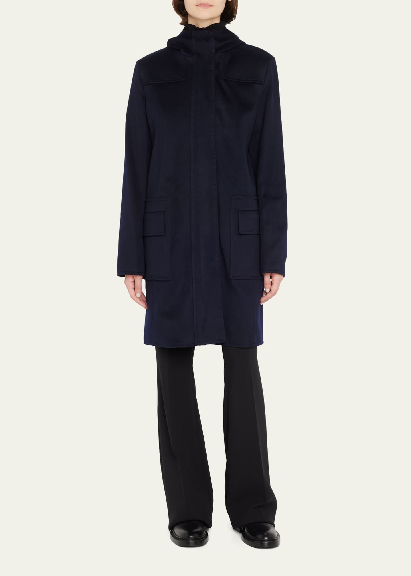 Akris punto Duffle Reversible Hooded Coat Image 2 of 5