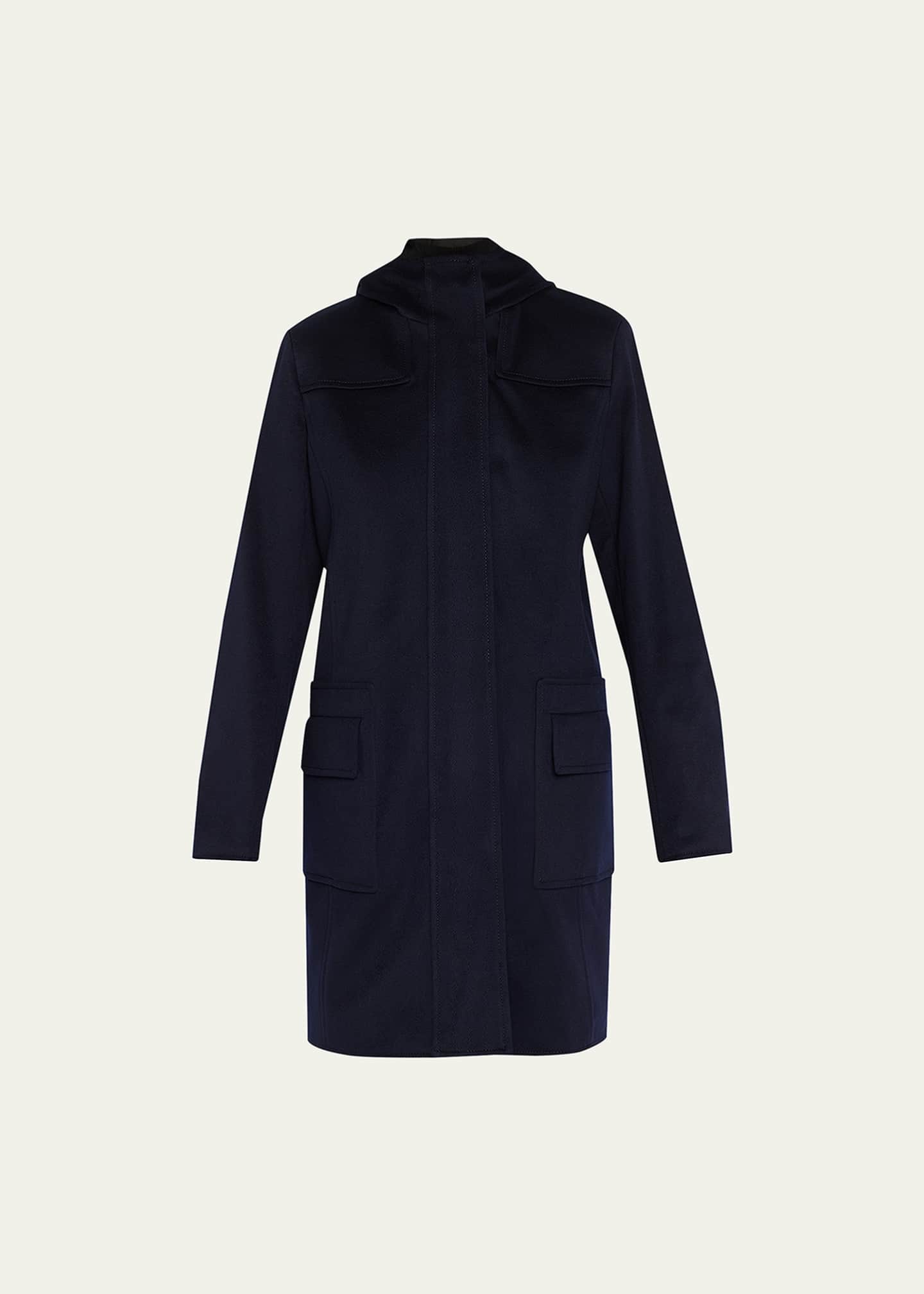 Akris punto Duffle Reversible Hooded Coat Image 1 of 5