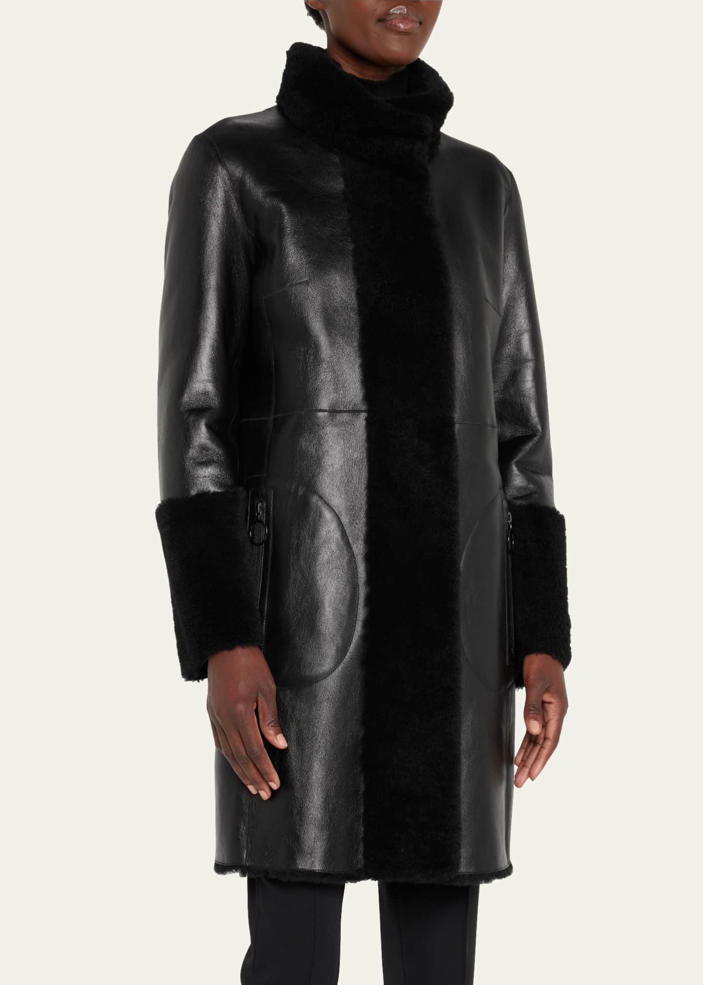 Akris shearling coat shop