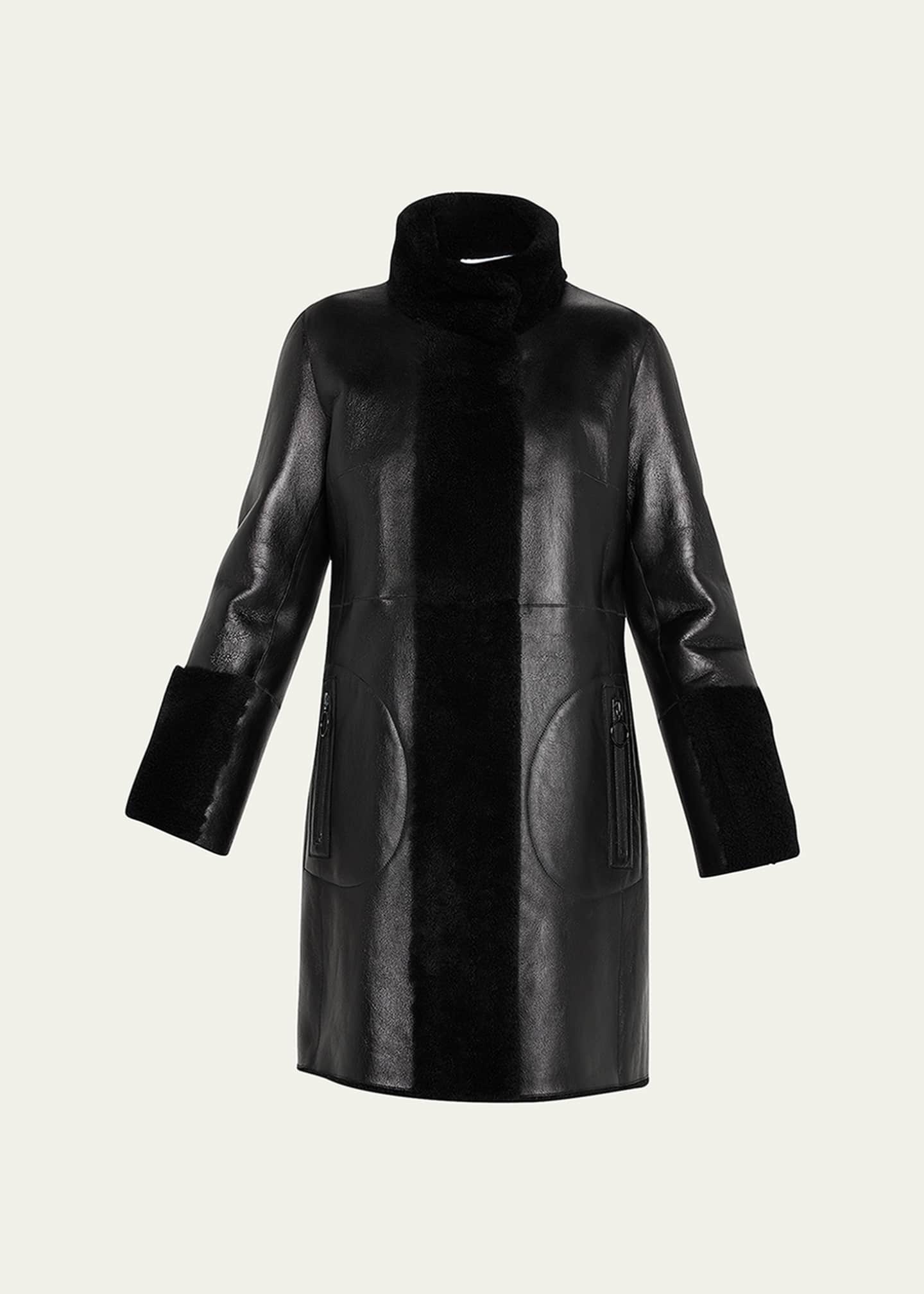 Akris shearling coat hotsell