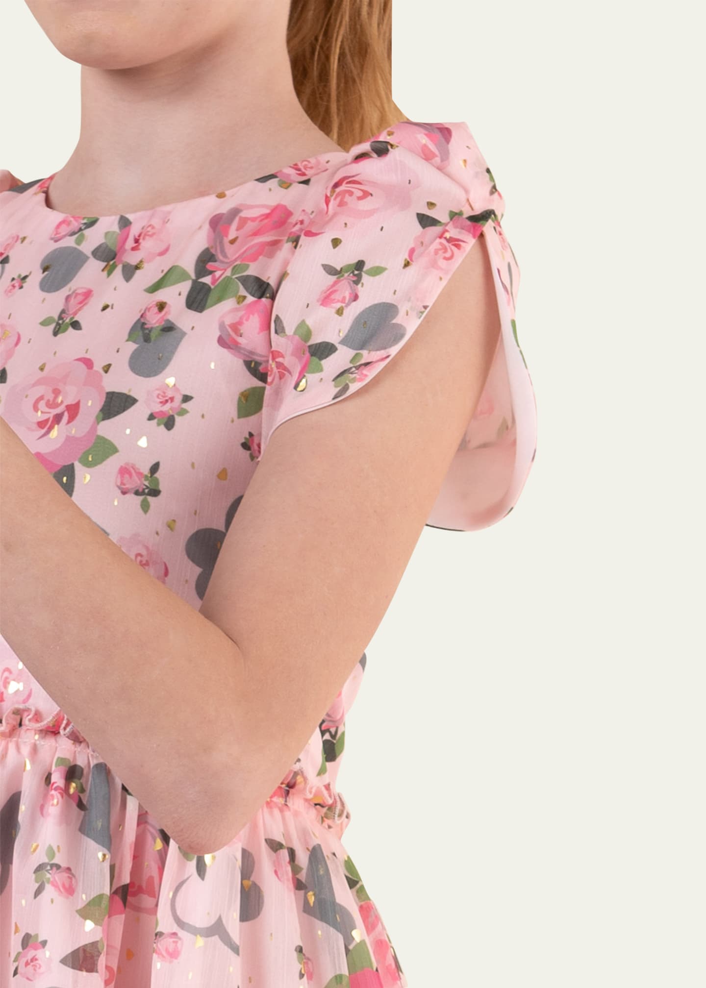 Zoe Girl's Mila Ruffle Trim Chiffon Dress, Size 716 Bergdorf Goodman