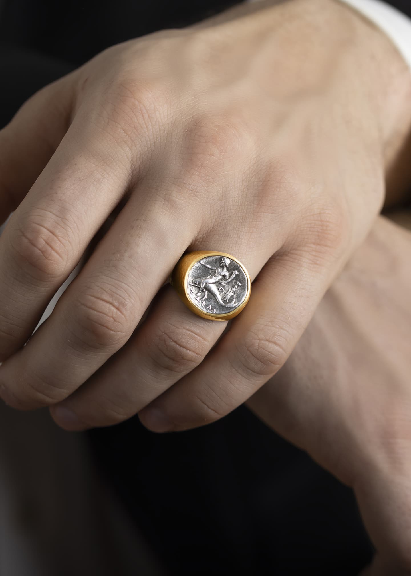 Hammered coin ring shop