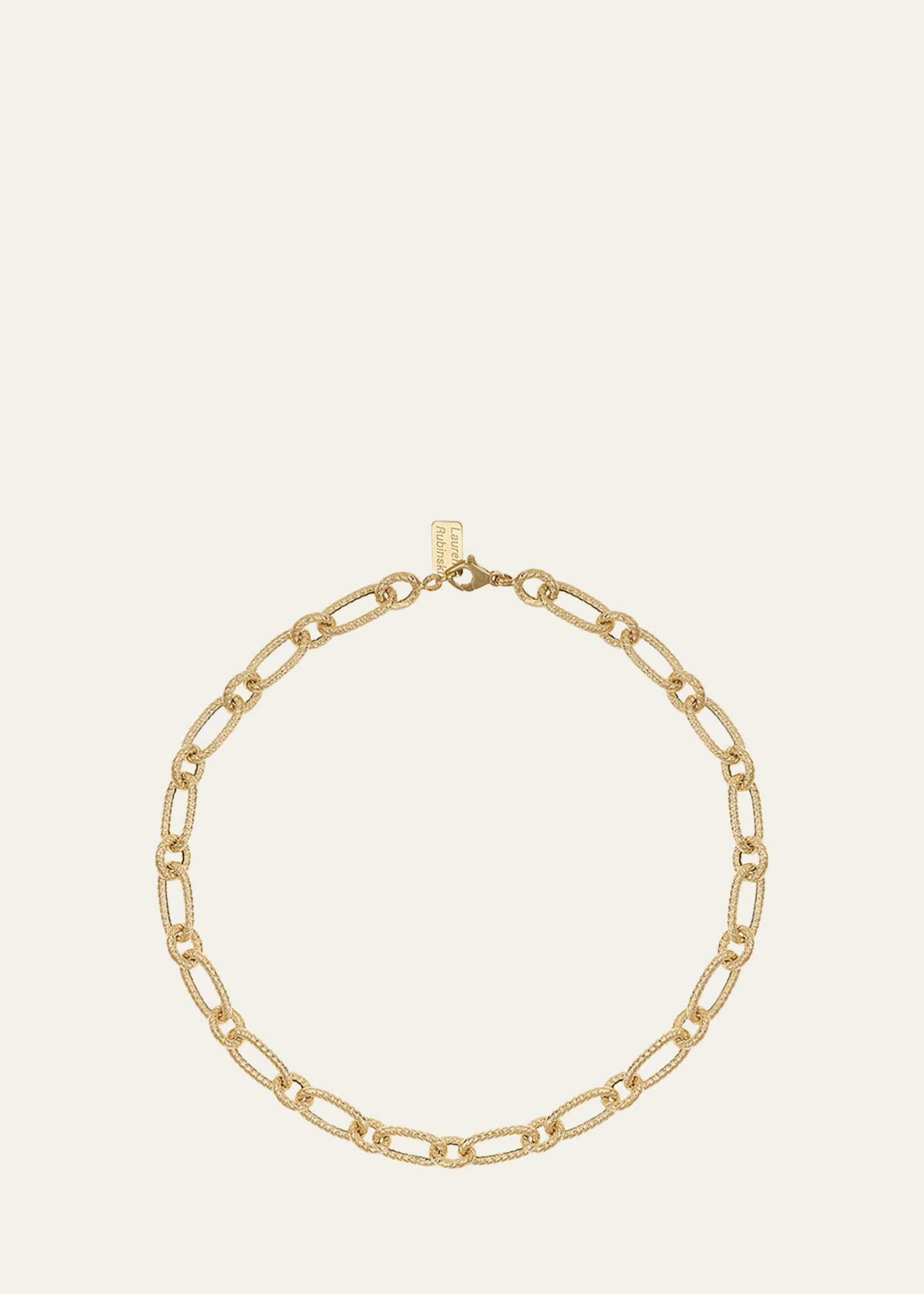 Lauren Rubinski Lr11 Small Twisted Link Short Necklace in 14K Yellow Gold with Extender Image 1 of 2