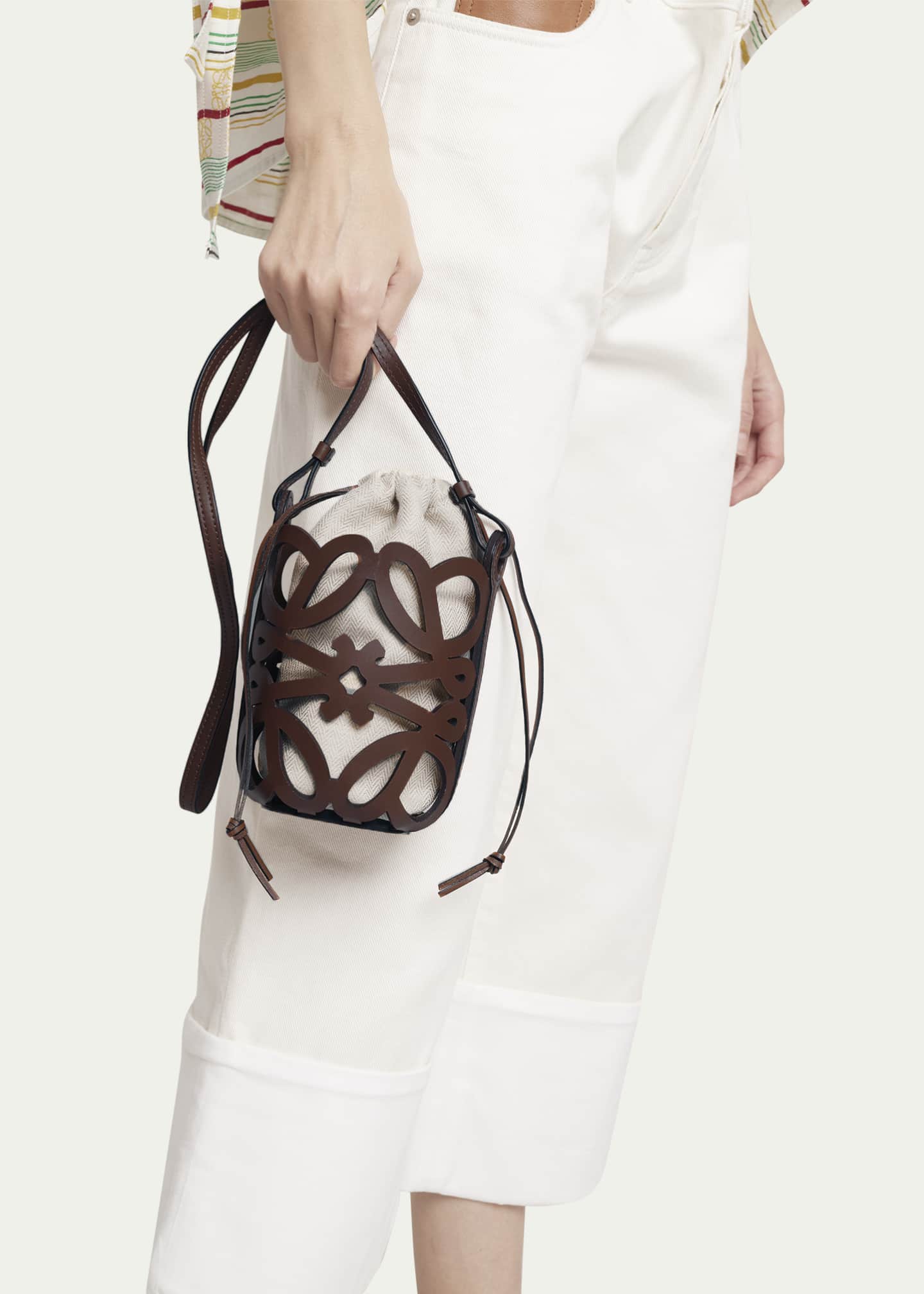 LOEWE Leather Anagram Cut-Out Cross-Body Bag