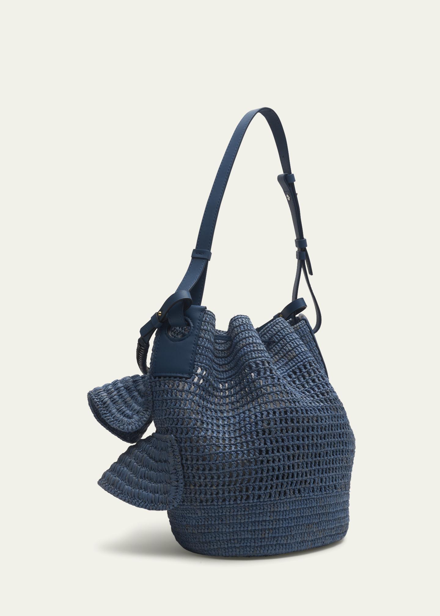 Loewe x Paula’s Ibiza Balloon Ruffled Raffia Shoulder Bag - Bergdorf ...