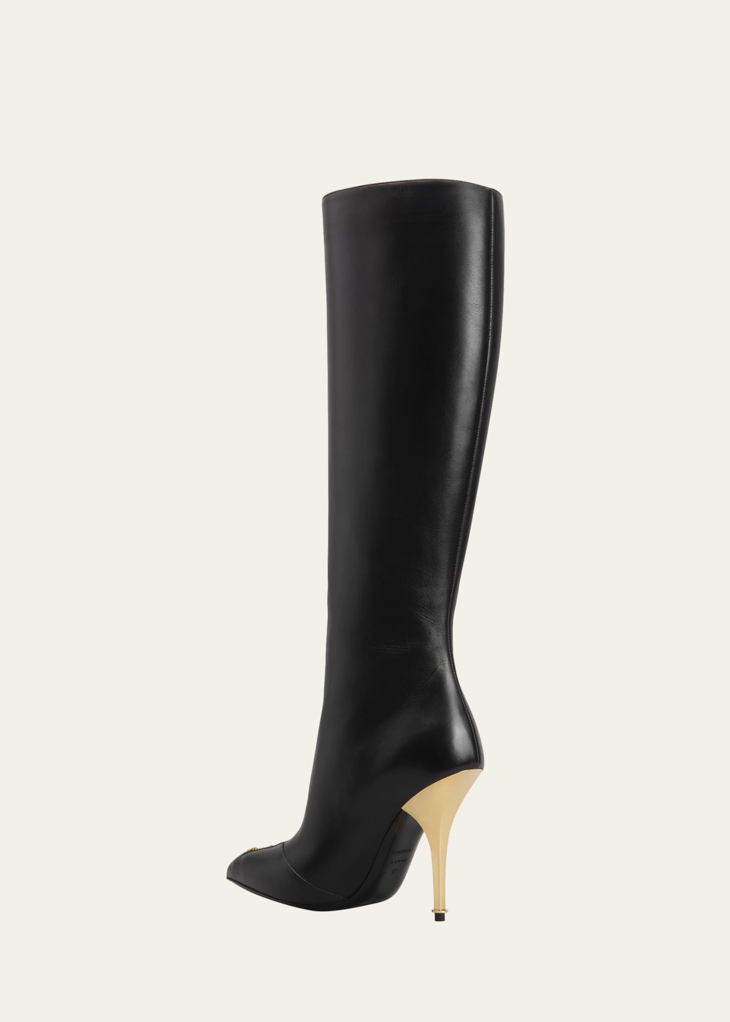 TOM FORD Leather Zip Knee Boots - Bergdorf Goodman