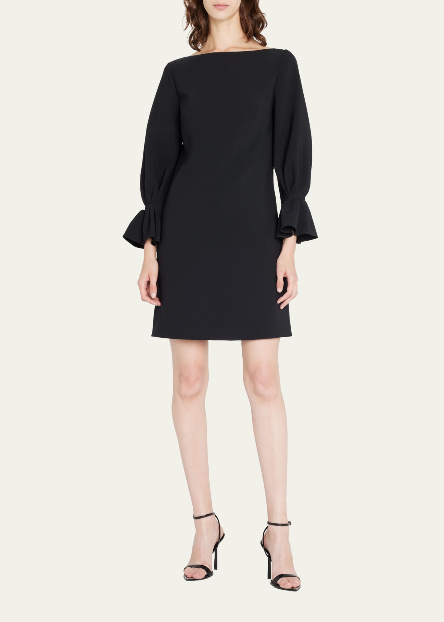 Carolina Herrera Ruffle-Cuff Shift Dress Image 2 of 5